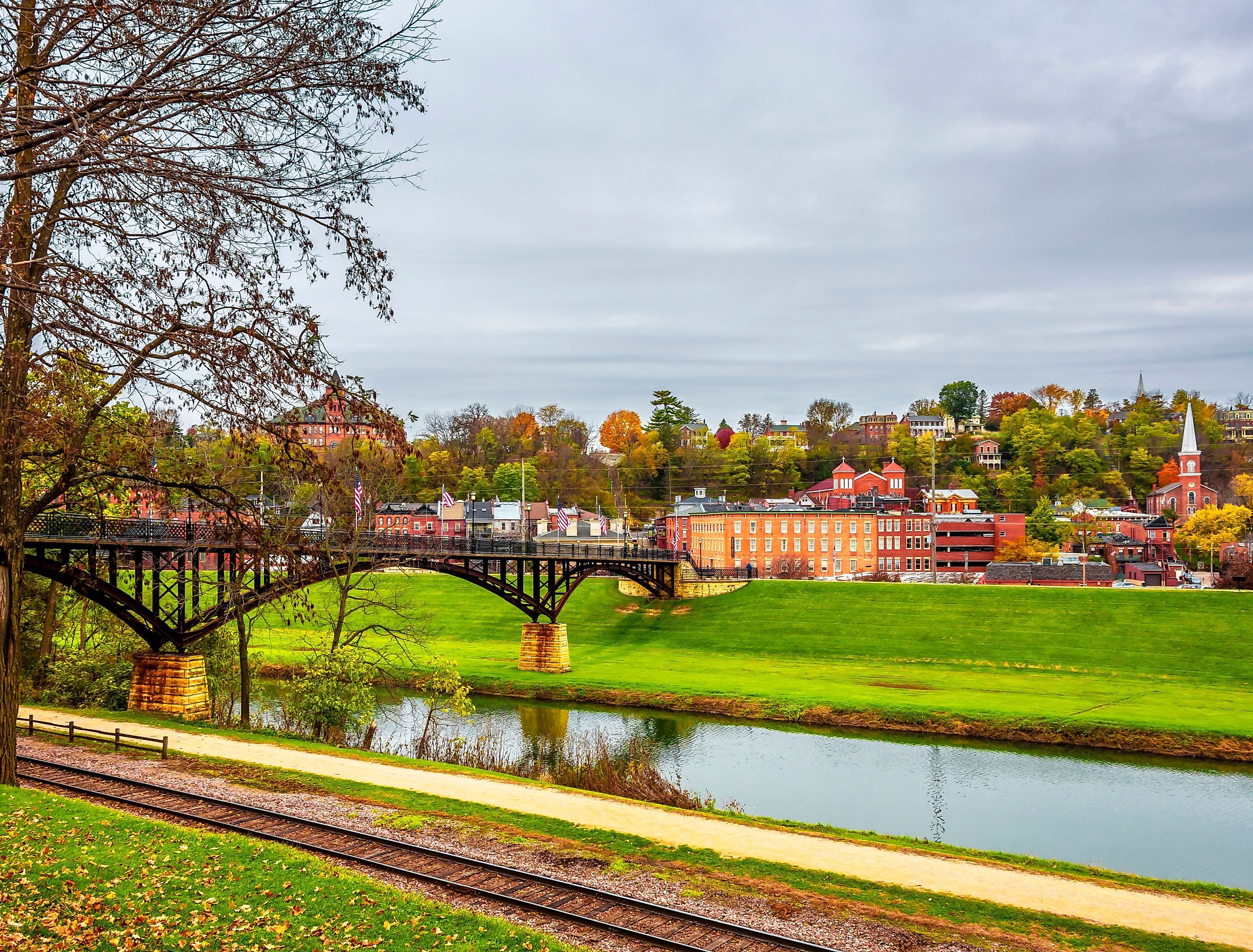 Historical Galena Town view at Autumn in Illinois of USA. Image credit Nejdet Duzen via shutterstock