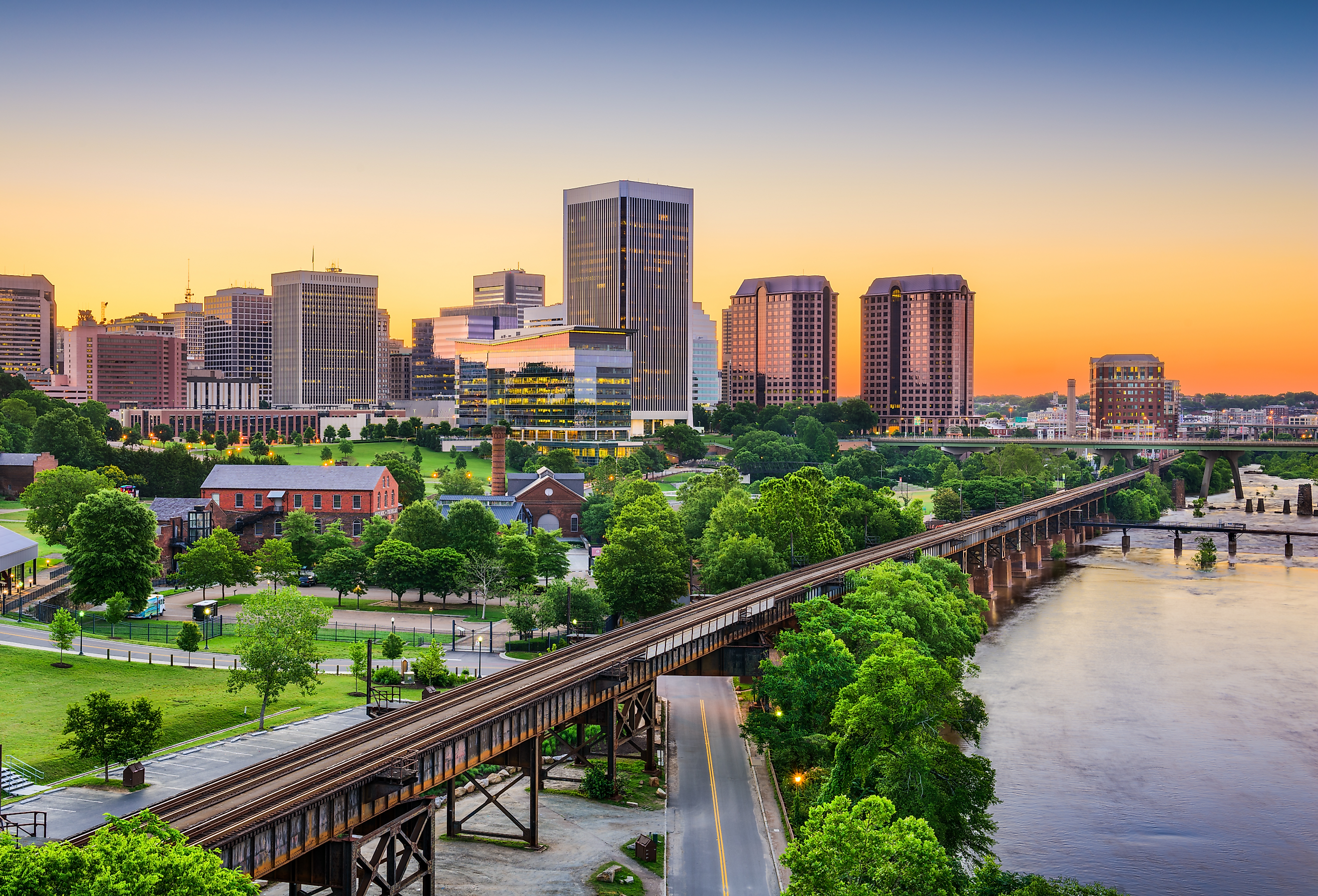 The cityscape of Richmond, Virginia.