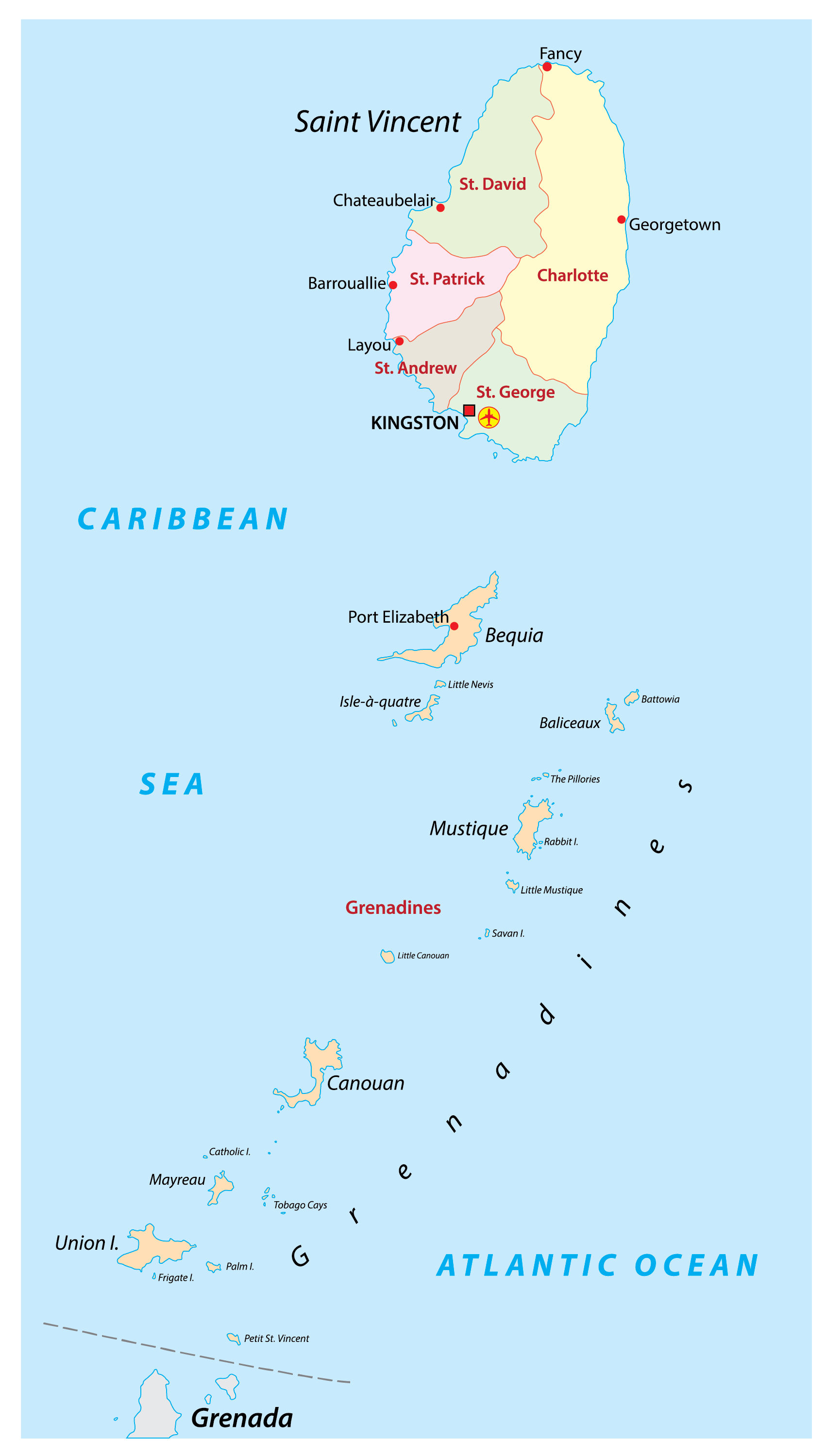 St Vincent And The Grenadines Maps Facts World Atlas