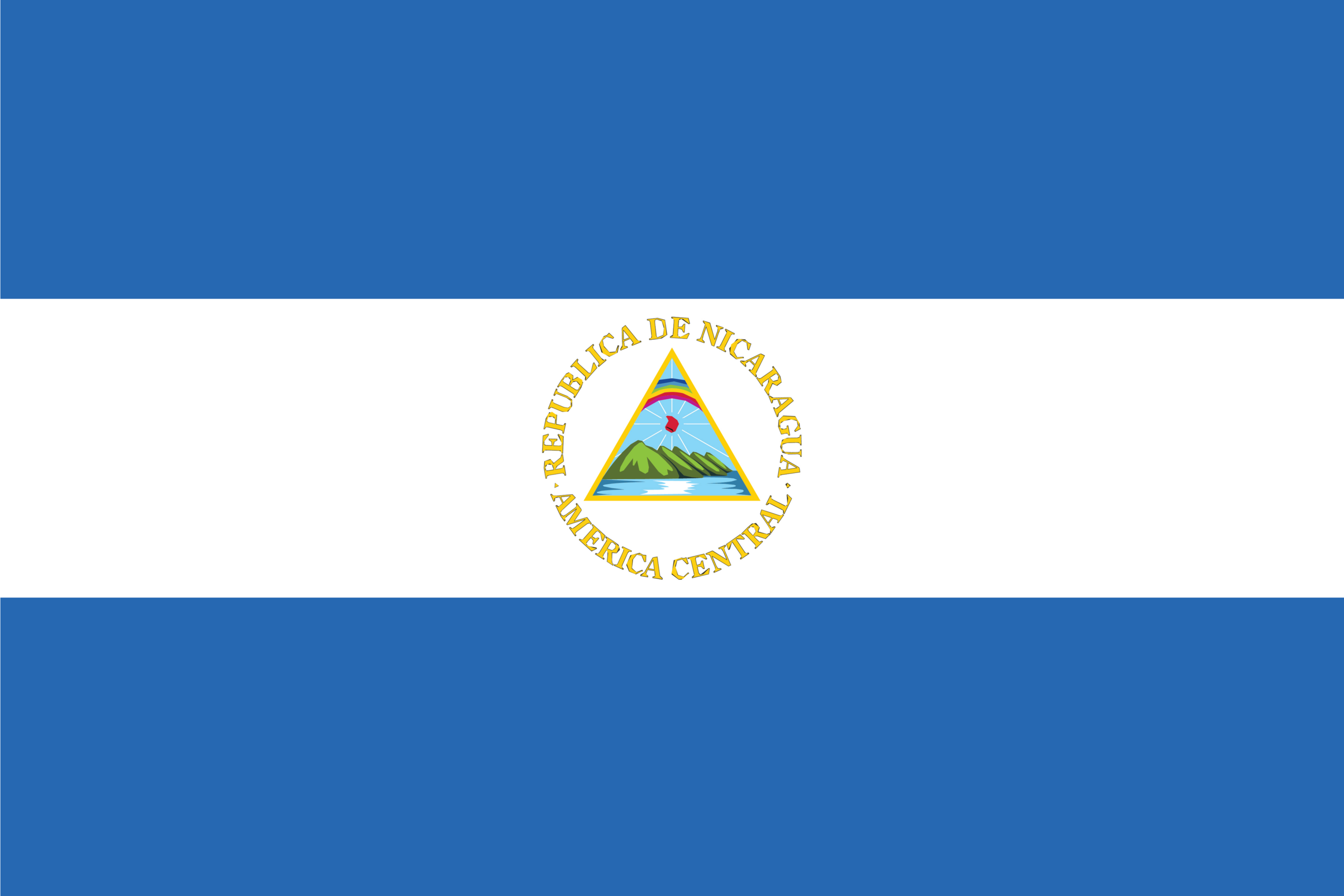 The flag of Nicaragua.