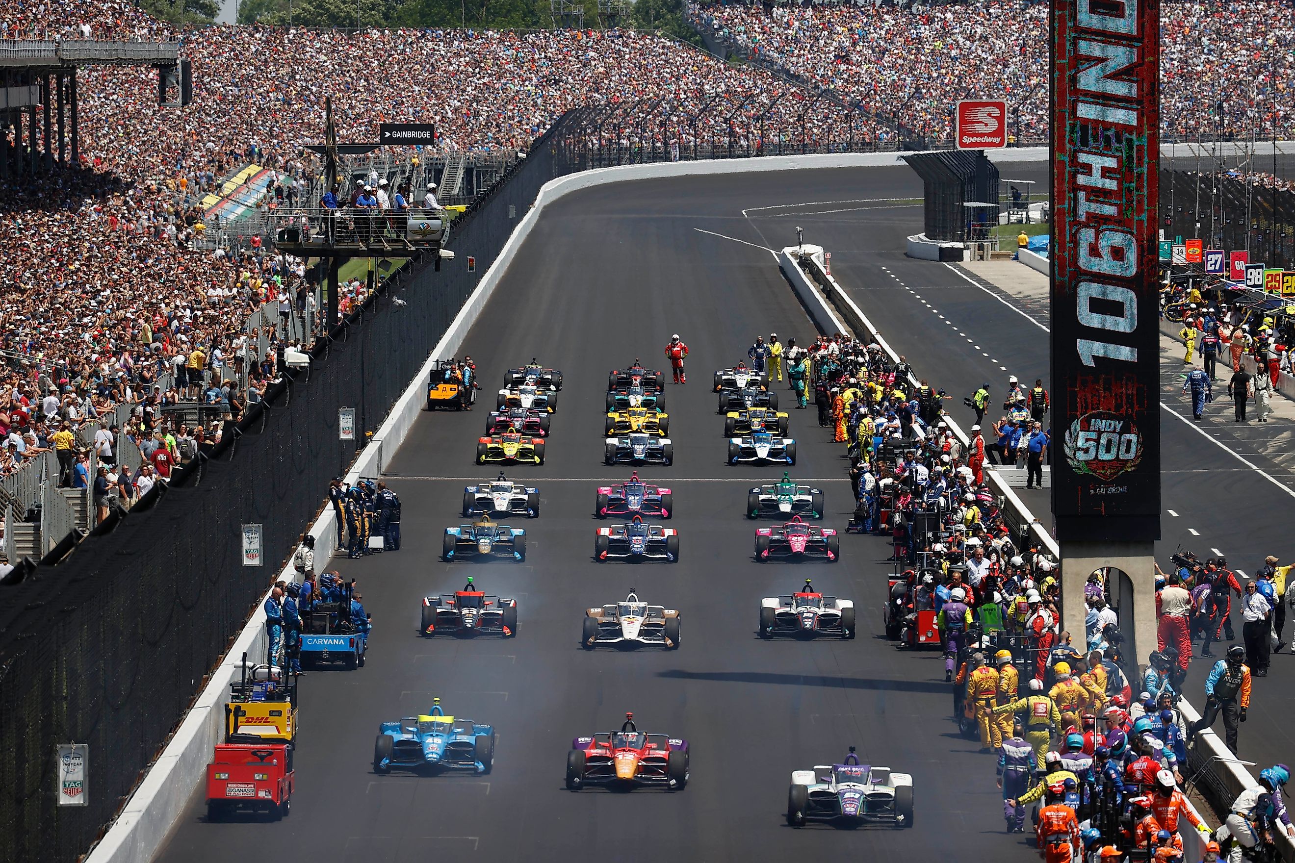 Indianapolis Motor Speedway plays host to the INDYCAR Series for the Indianapolis 500 in Indianapolis, MI. 