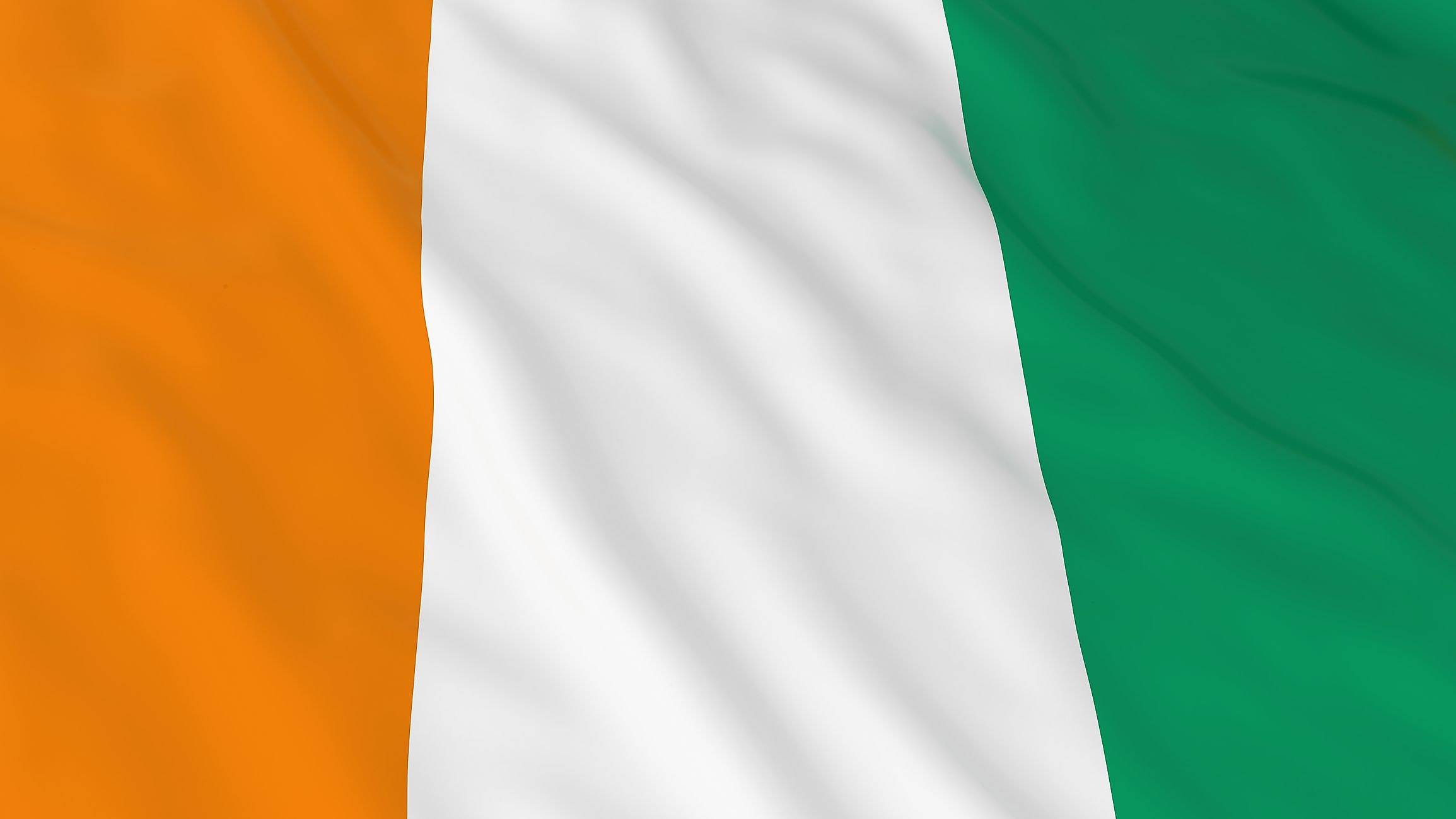 The flag of the Ivory Coast.