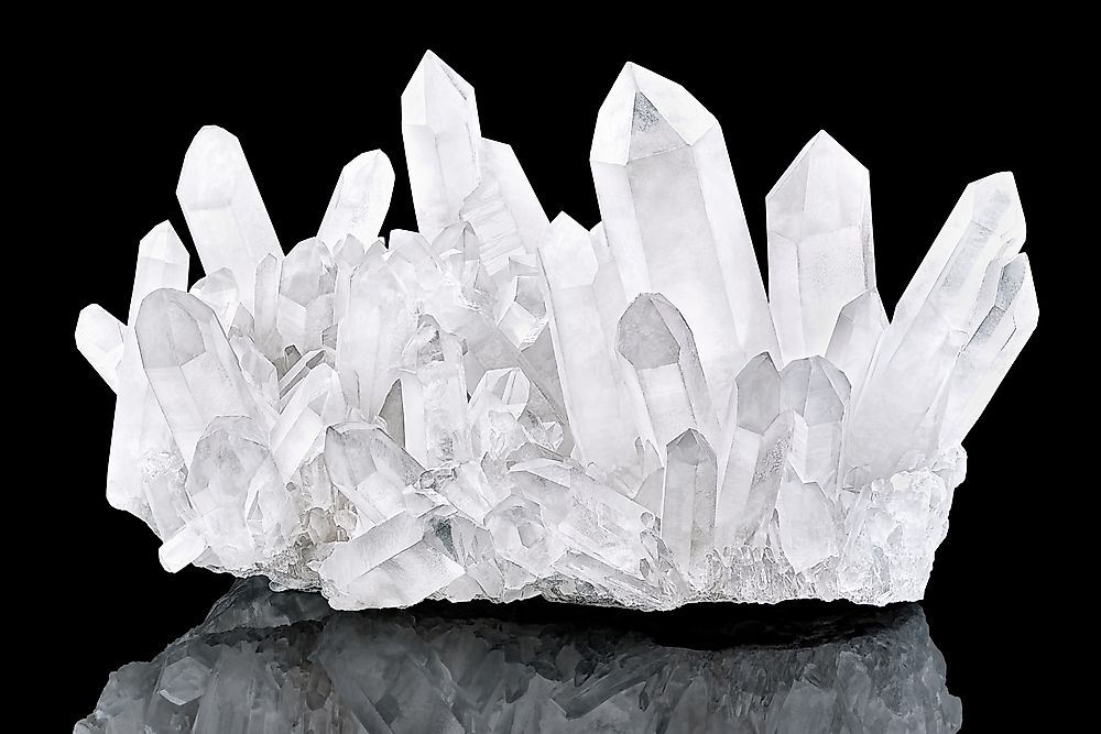 Clusters of Quartz crystals.