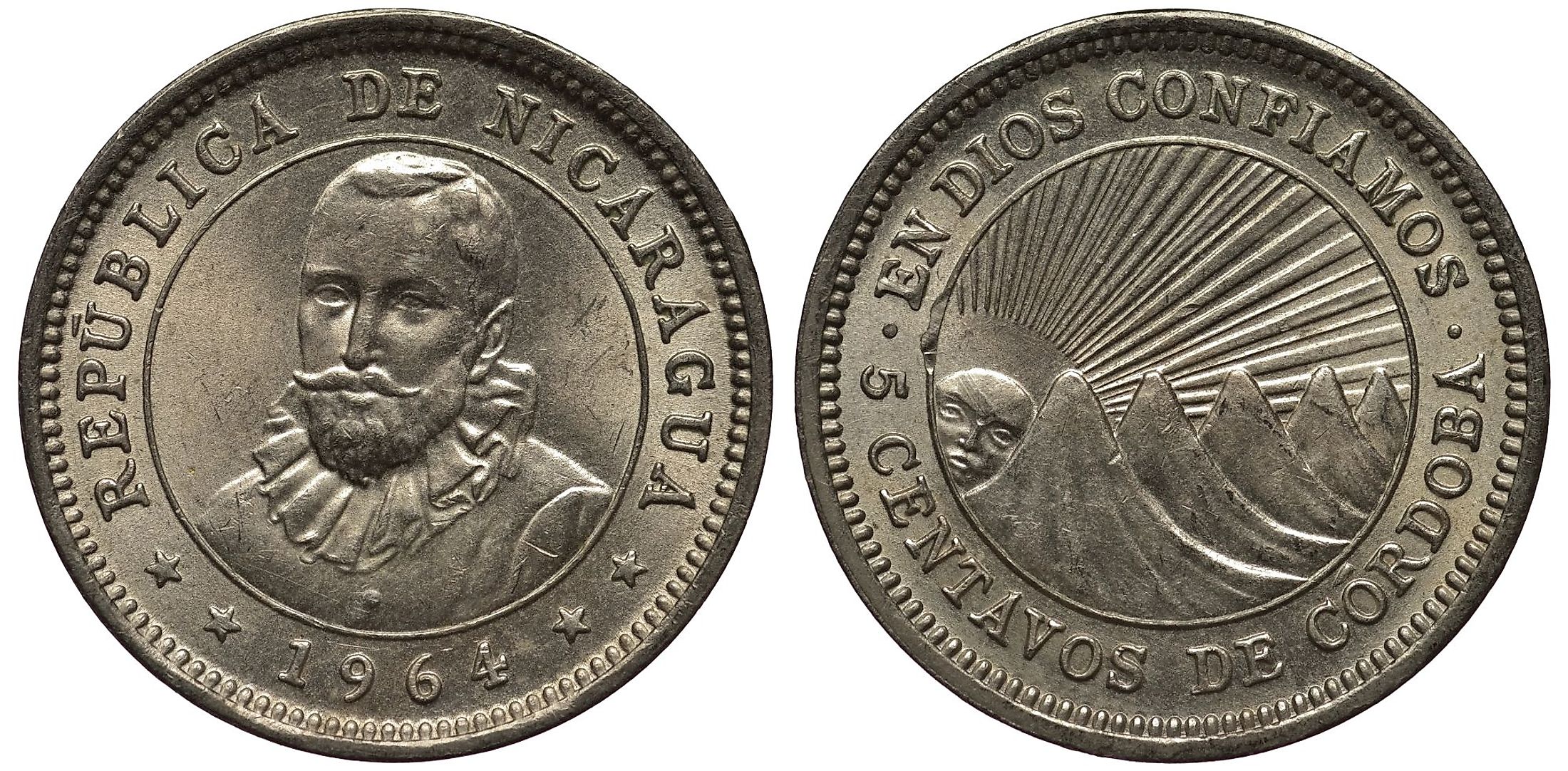 Nicaraguan córdoba banknote.