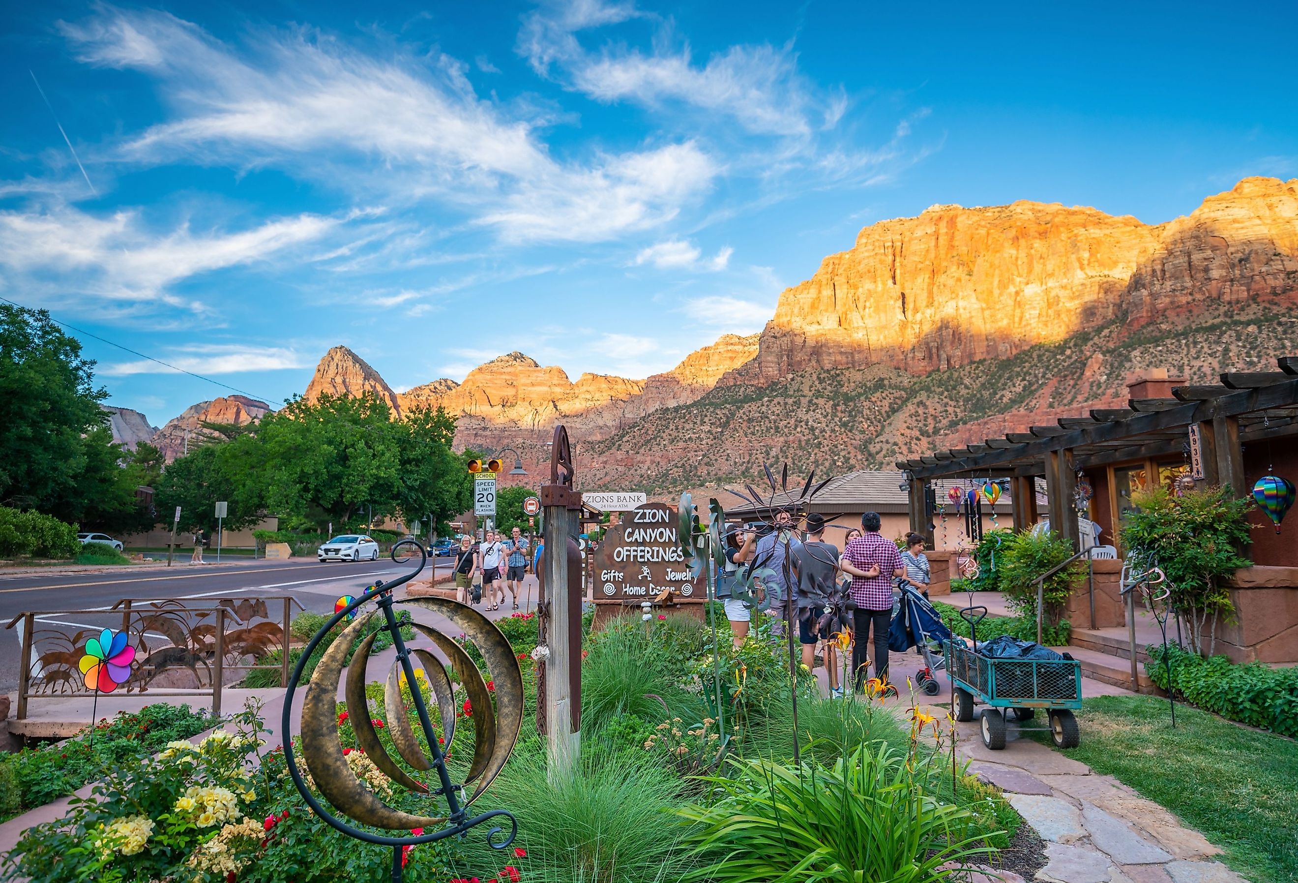 A small local town near the Zion National Park entrance. Image credit f11photo via Shutterstock.
