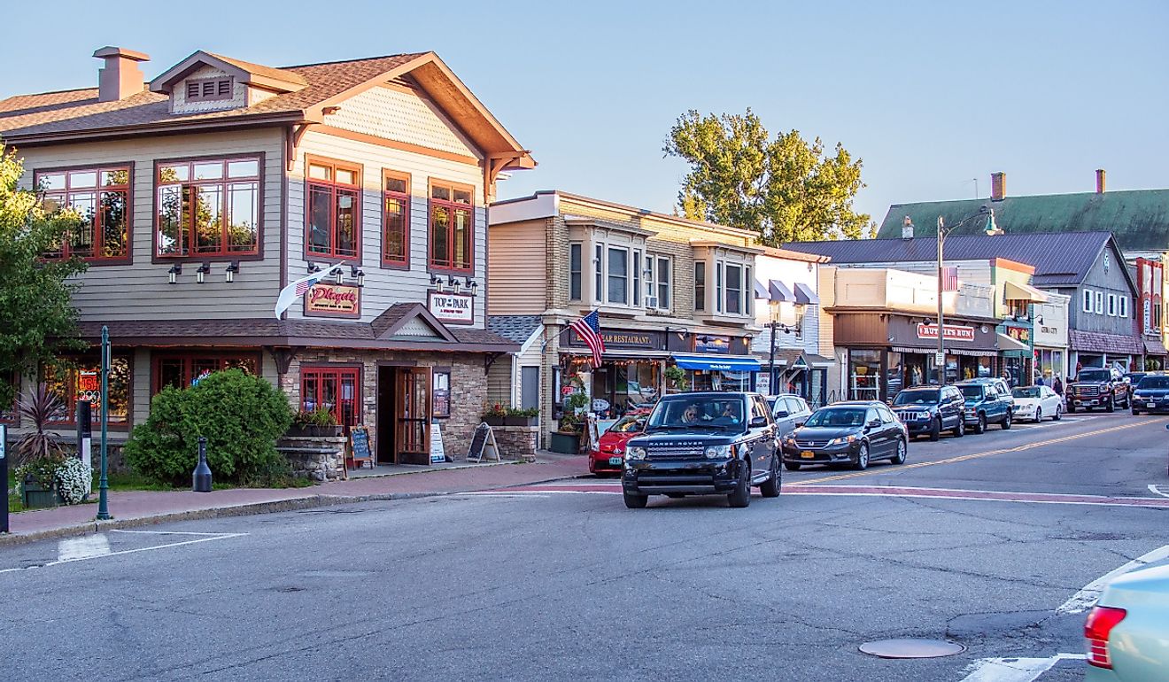 Main Street, located in Lake Placid, New York. Image credit Karlsson Photo via Shutterstock