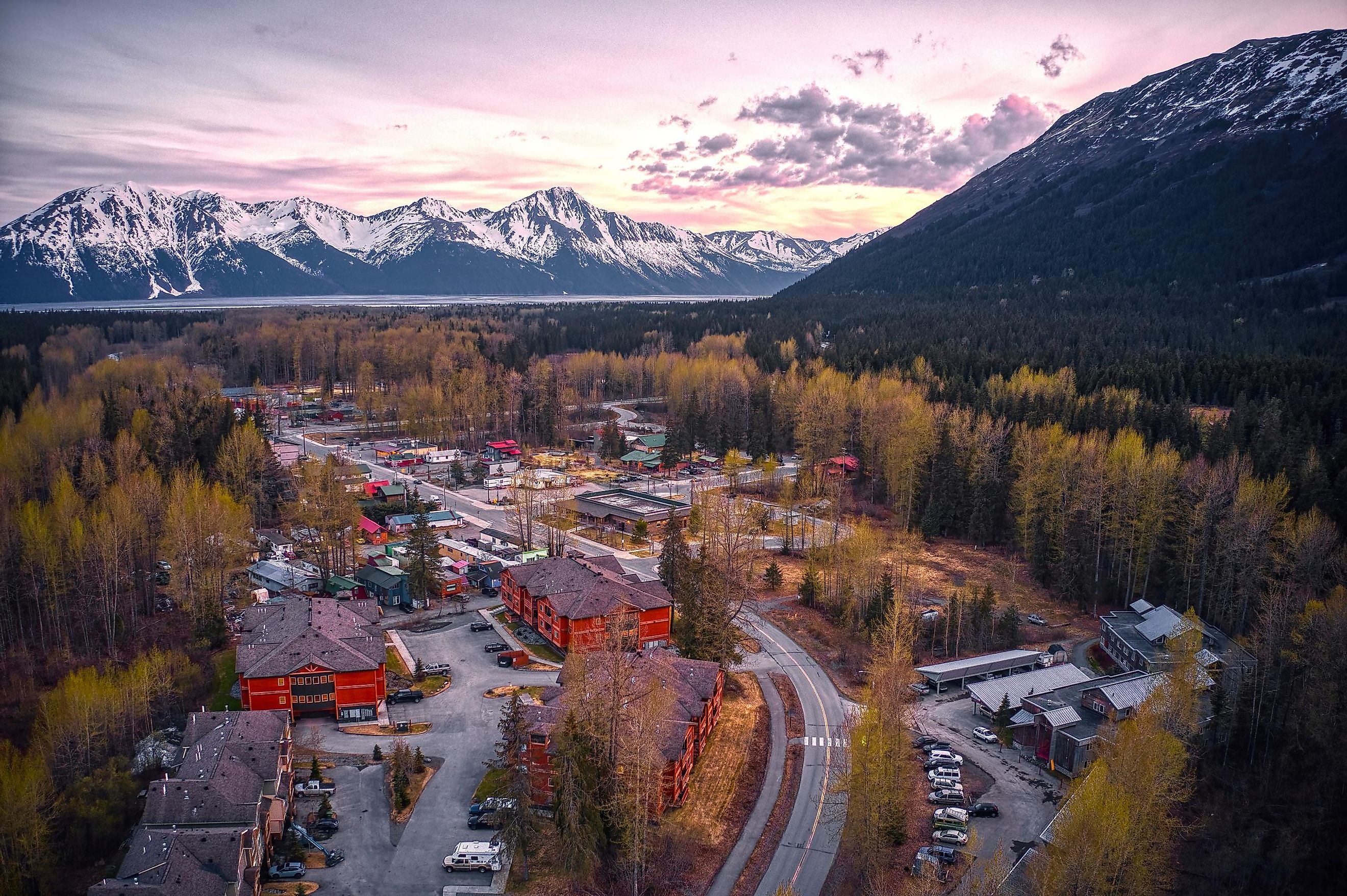 The beautiful town of Girdwood, Alaska.