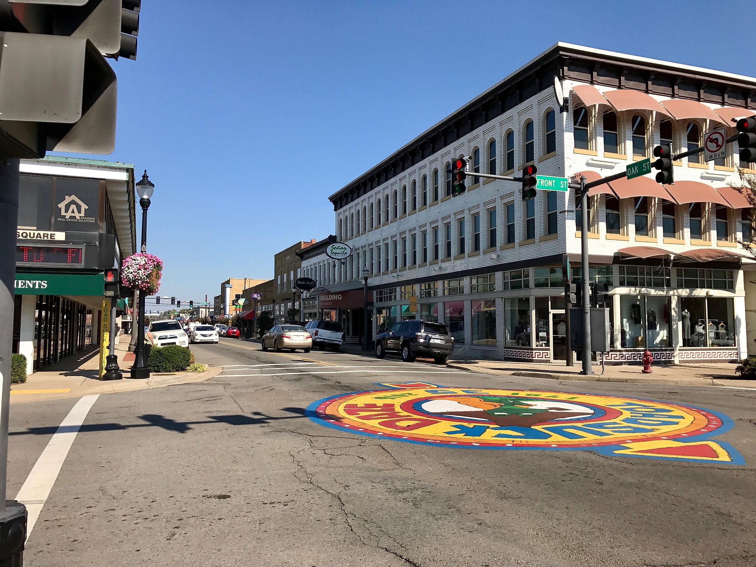 Part of Conway's Downtown in Arkansas