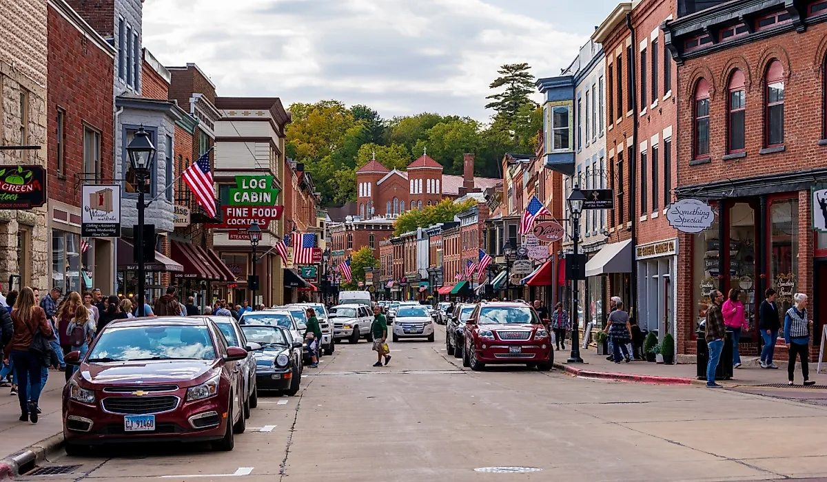 Main Street in Galena, Illinois. Image credit: David S. Swierczek via Shutterstock.