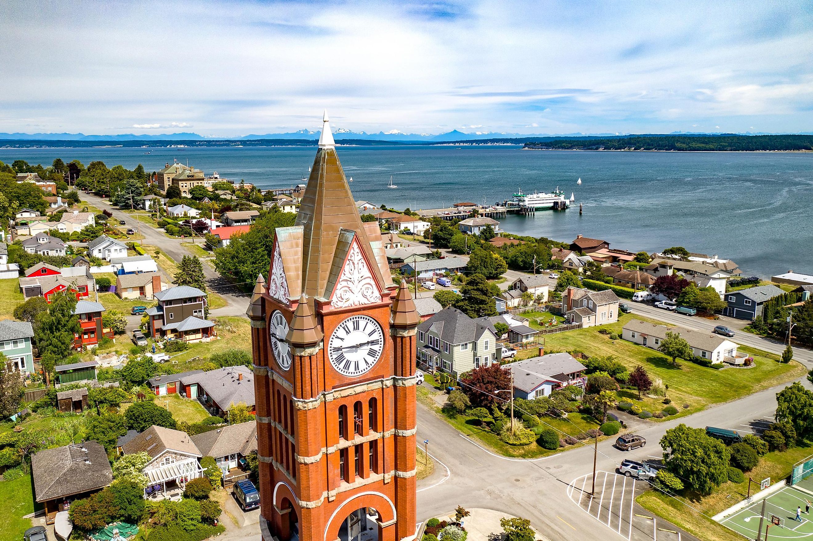 Aerial view of Port Townsend, Washington.