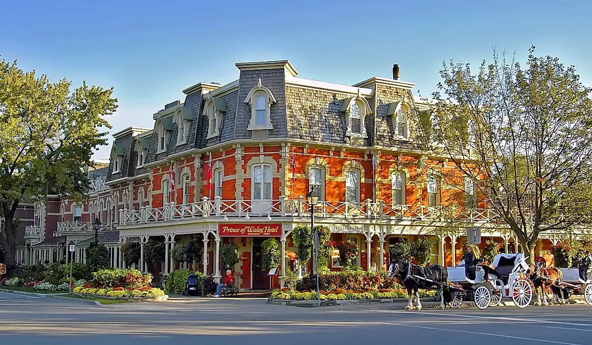The shopping district of the town Niagara-on-the-Lake, Ontario, Canada. Image credit Dennis MacDonald via Shutterstock