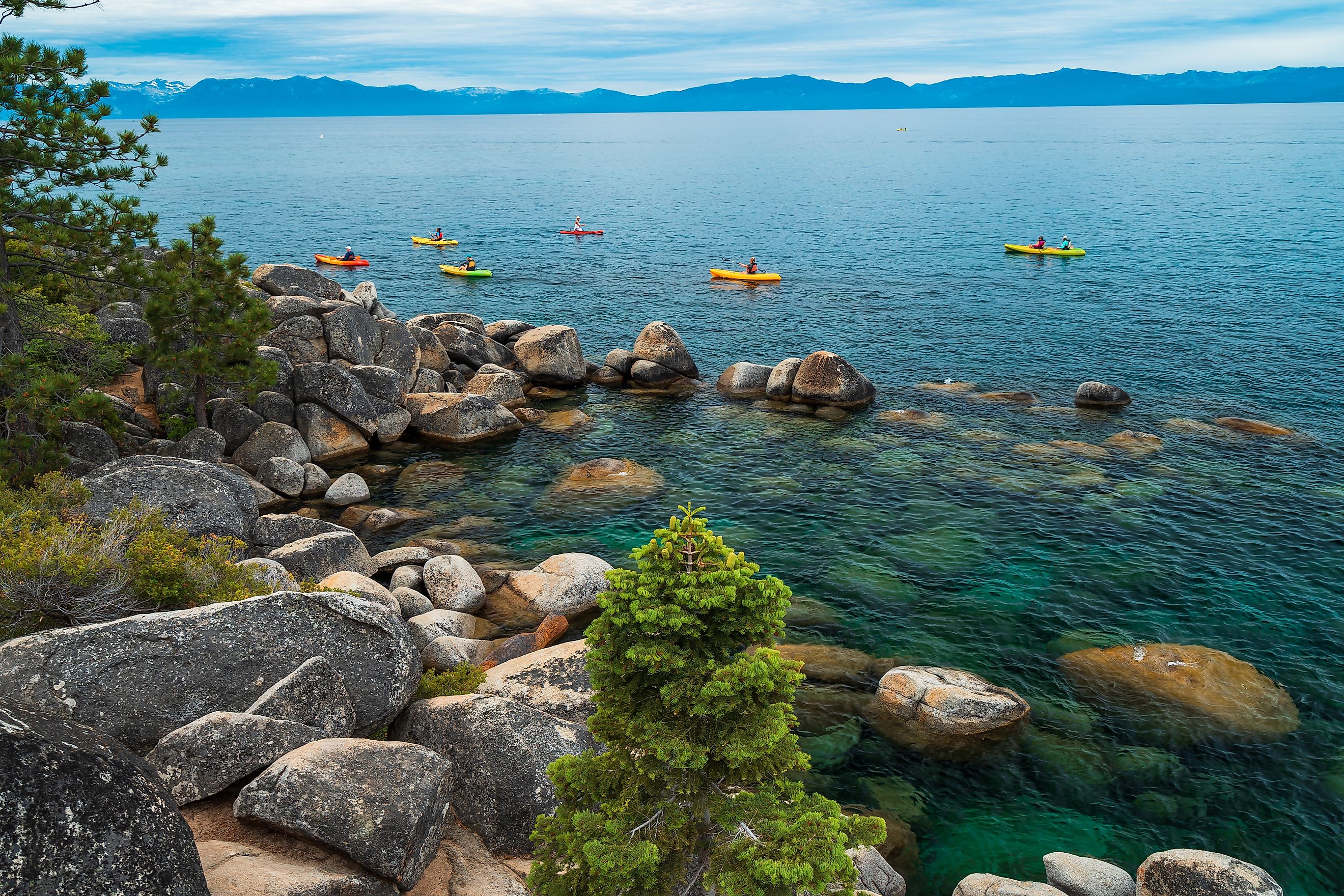 Kayaking in Lake Tahoe, Nevada.