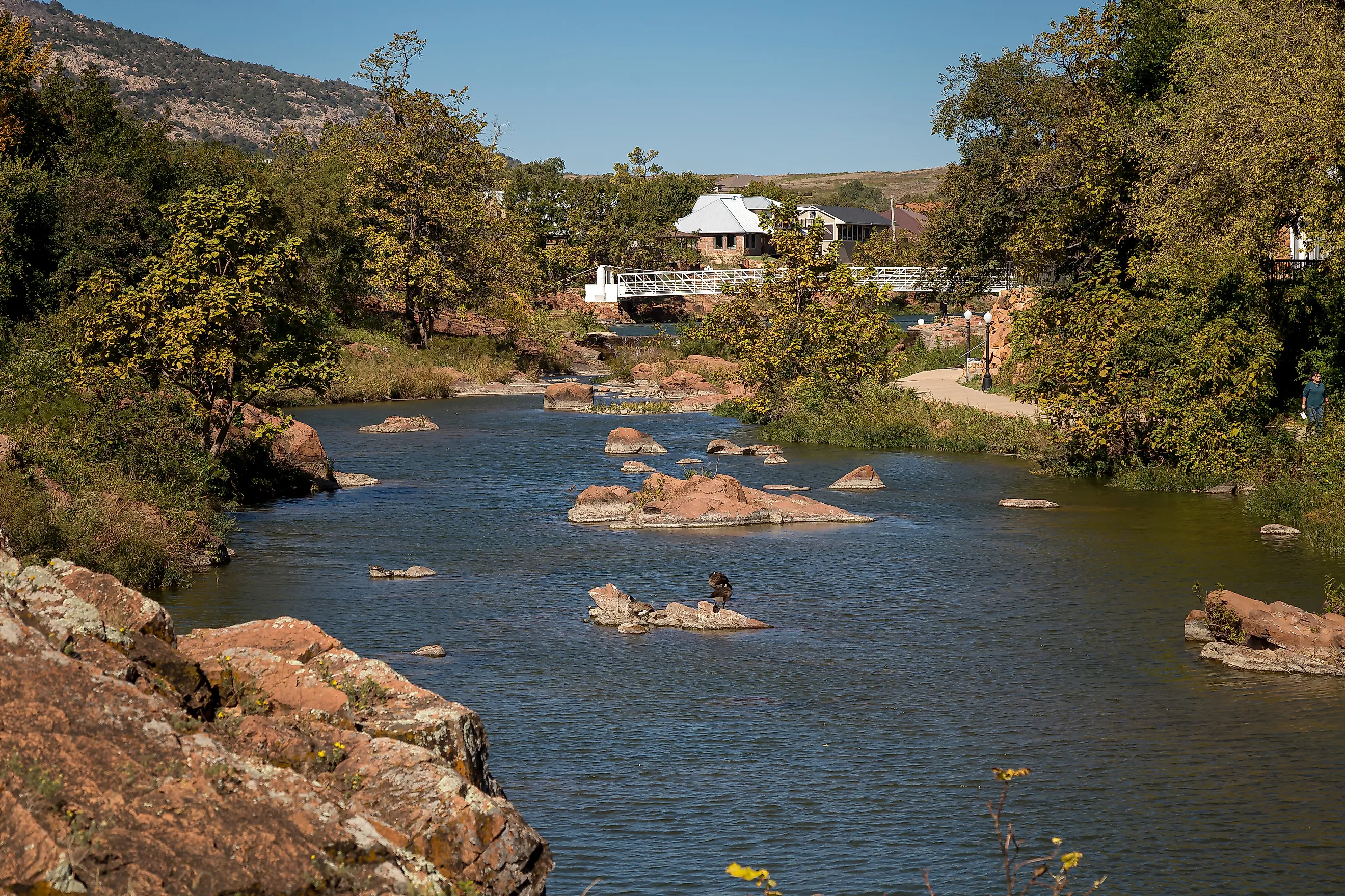 The scenic town of Medicine Park, Oklahoma.