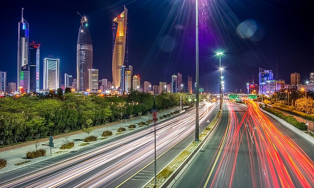 Kuwait's transport system is highly dominated by roads.