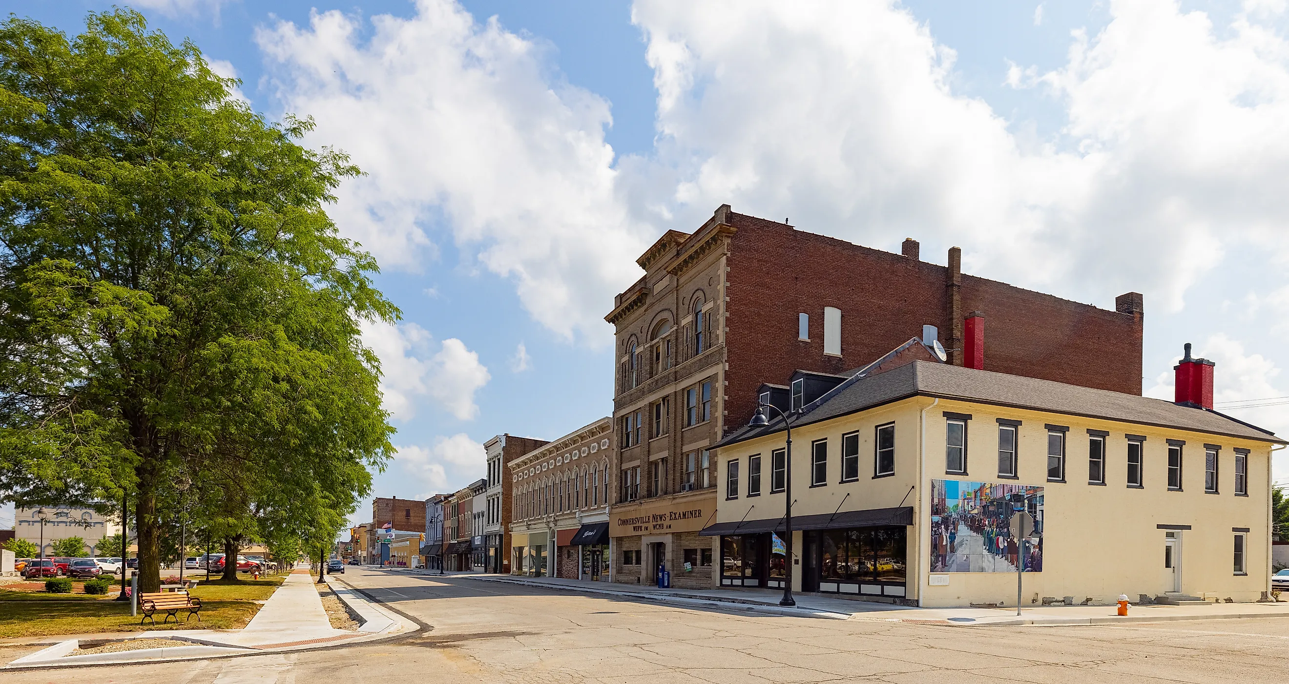 Connersville, Indiana, USA: The business district on Central Avenue. Editorial Credit: Roberto Galan / Shutterstock.com