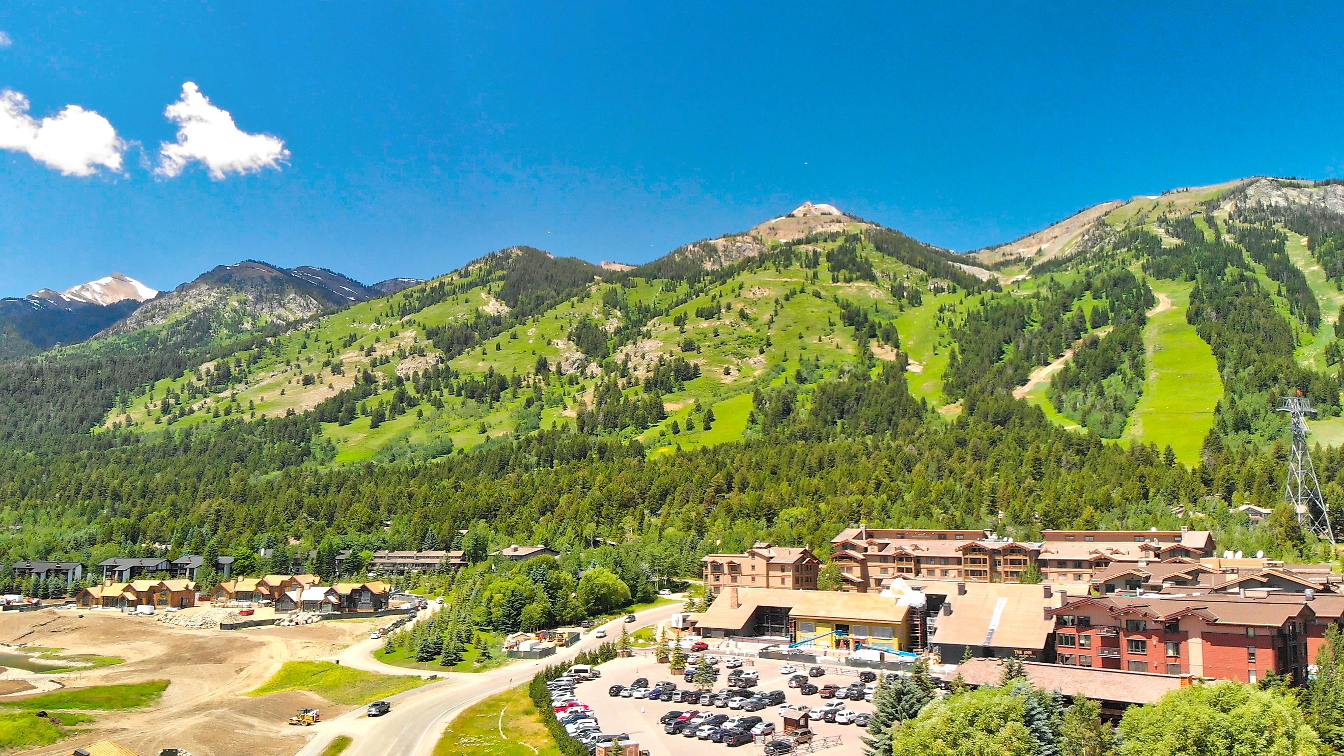 Aerial view of Jackson, Wyoming.