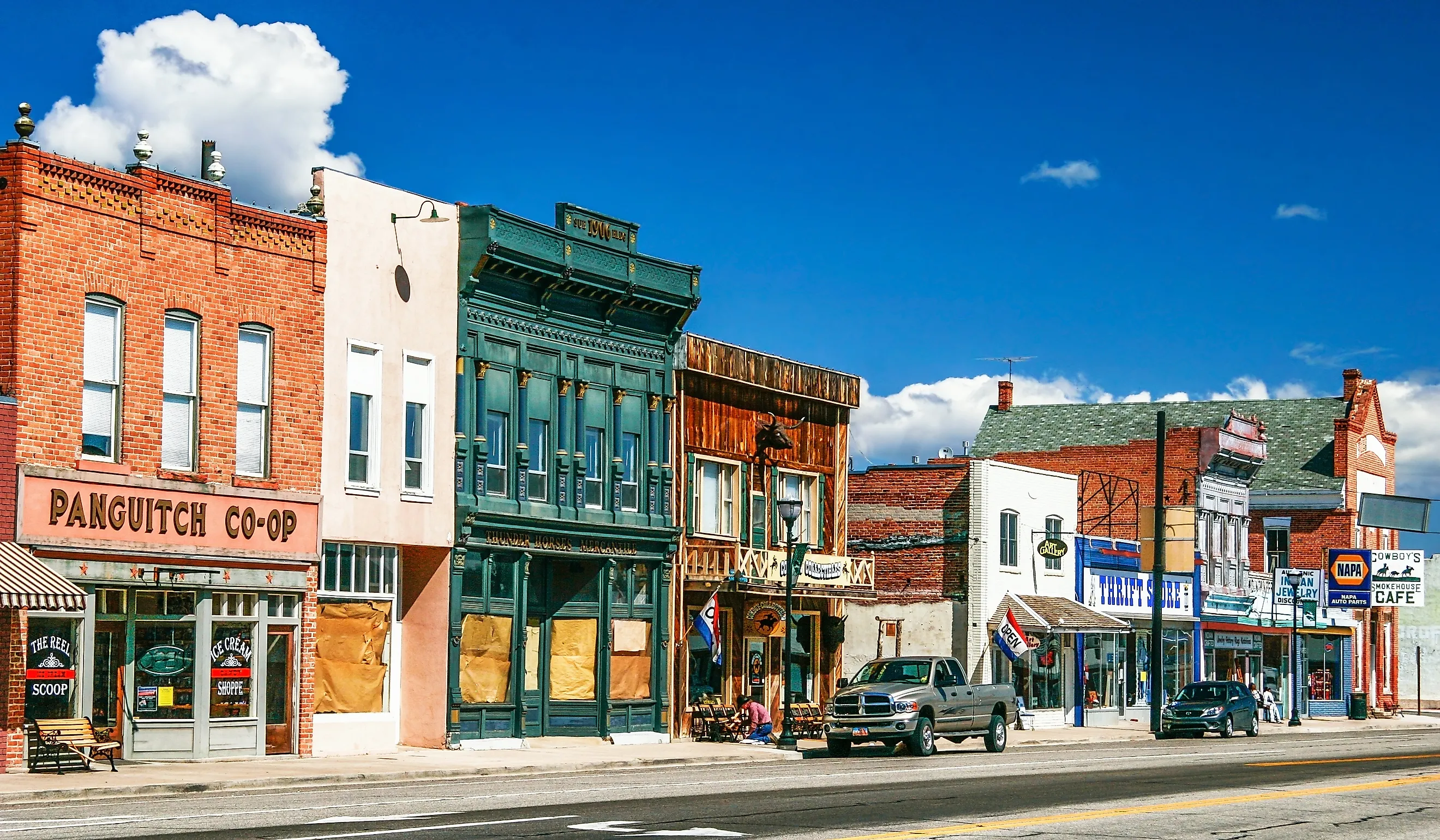 Main Street in Panguitch, Utah. Editorial credit: DeltaOFF / Shutterstock.com