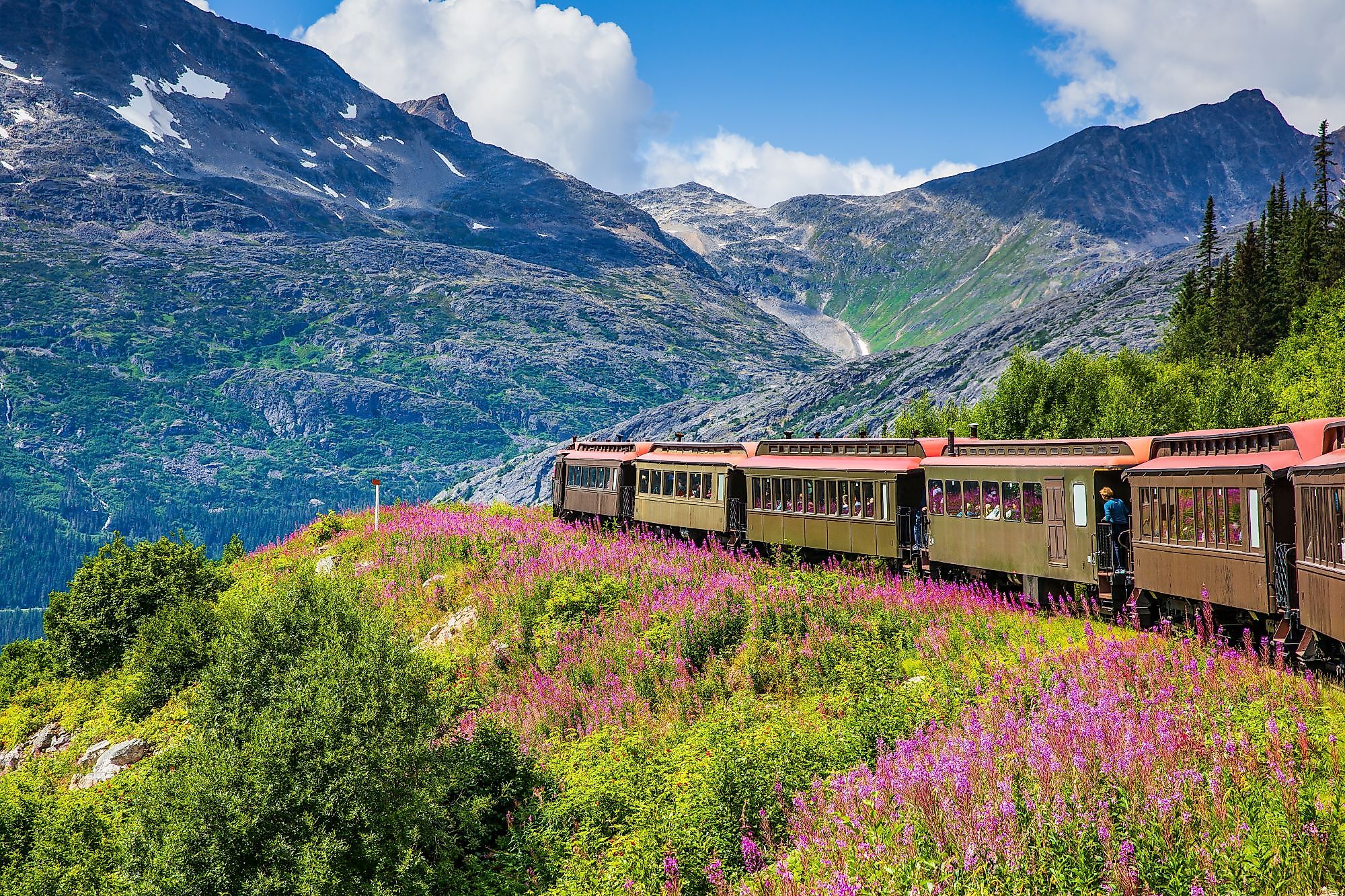 Yukon Route Railroad in Skagway, Alaska.