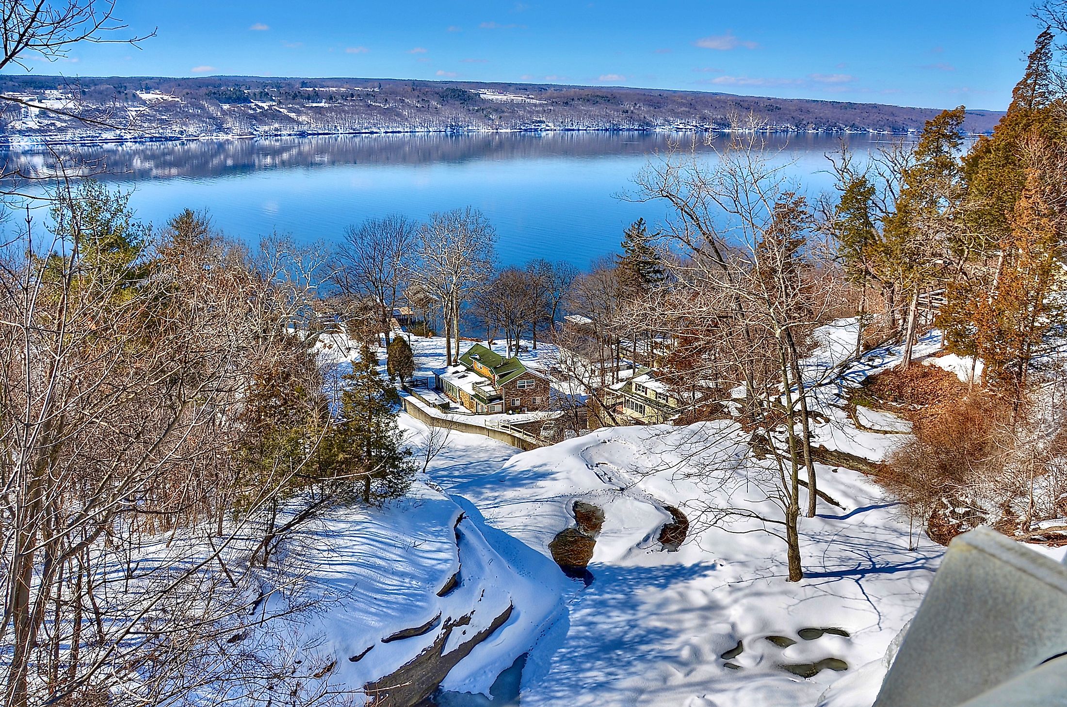 Winter scene at Seneca Lake.