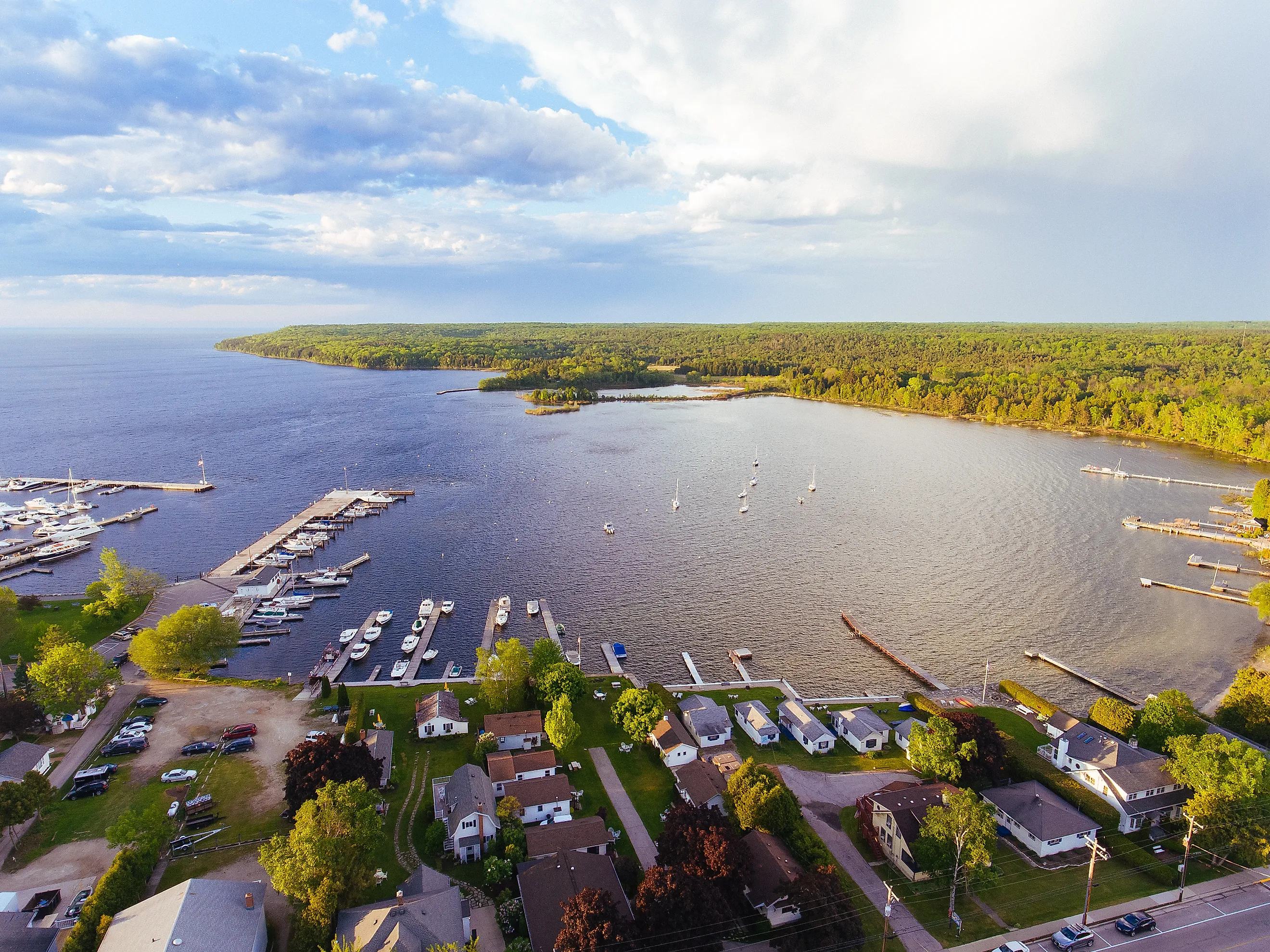 Aerial Drone Photography | Fish Creek and Peninsula State Park, Door County, Wisconsin.