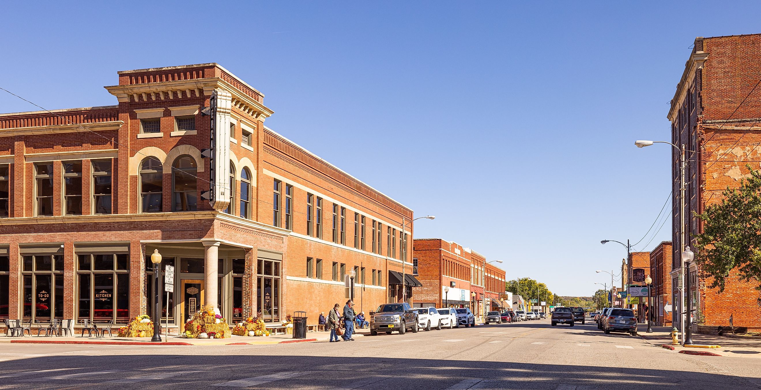 The old business district on Main Street in Pawhuska, Oklahoma. Editorial credit: Roberto Galan / Shutterstock.com.