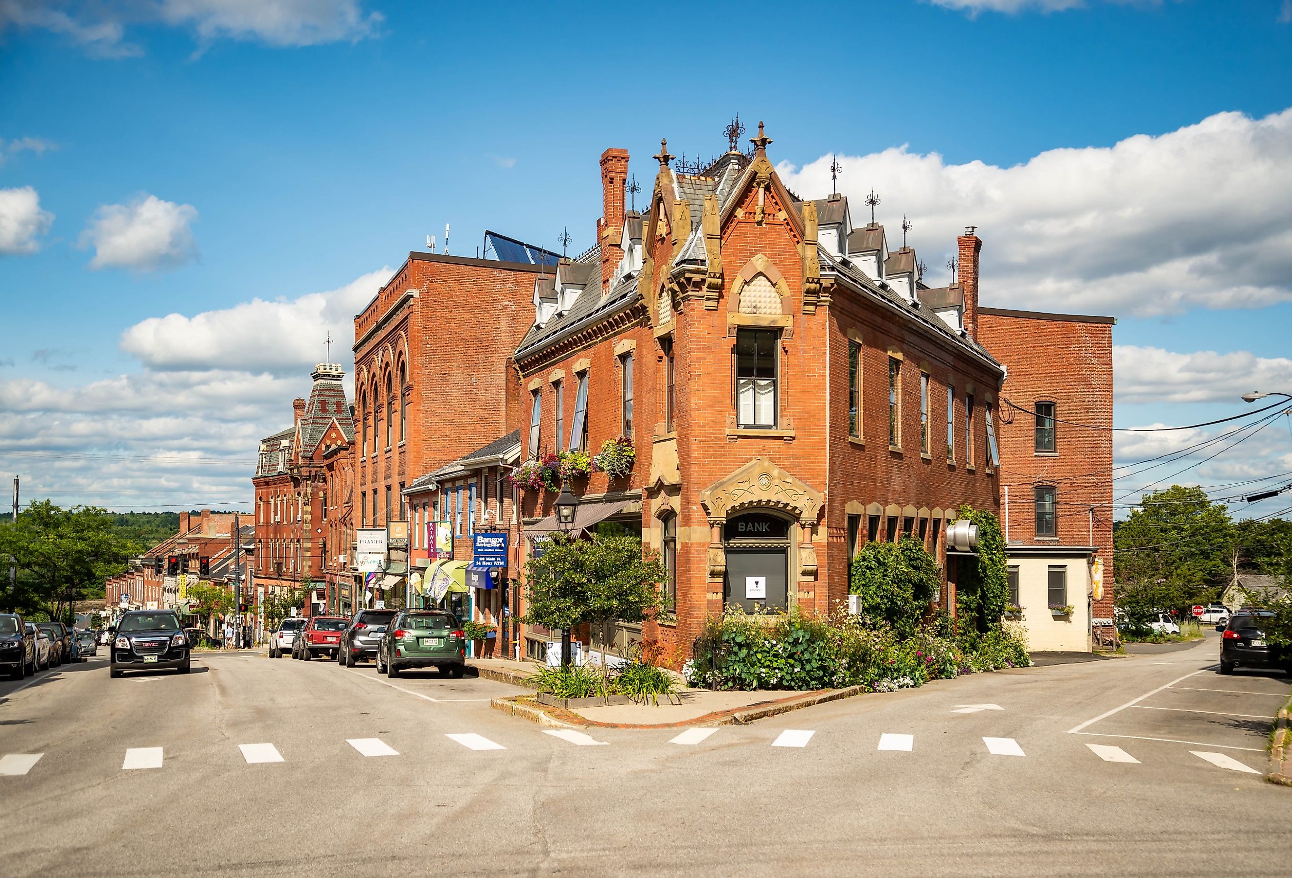 Downtown in Belfast, Maine. Image credit Enrico Della Pietra via Shutterstock