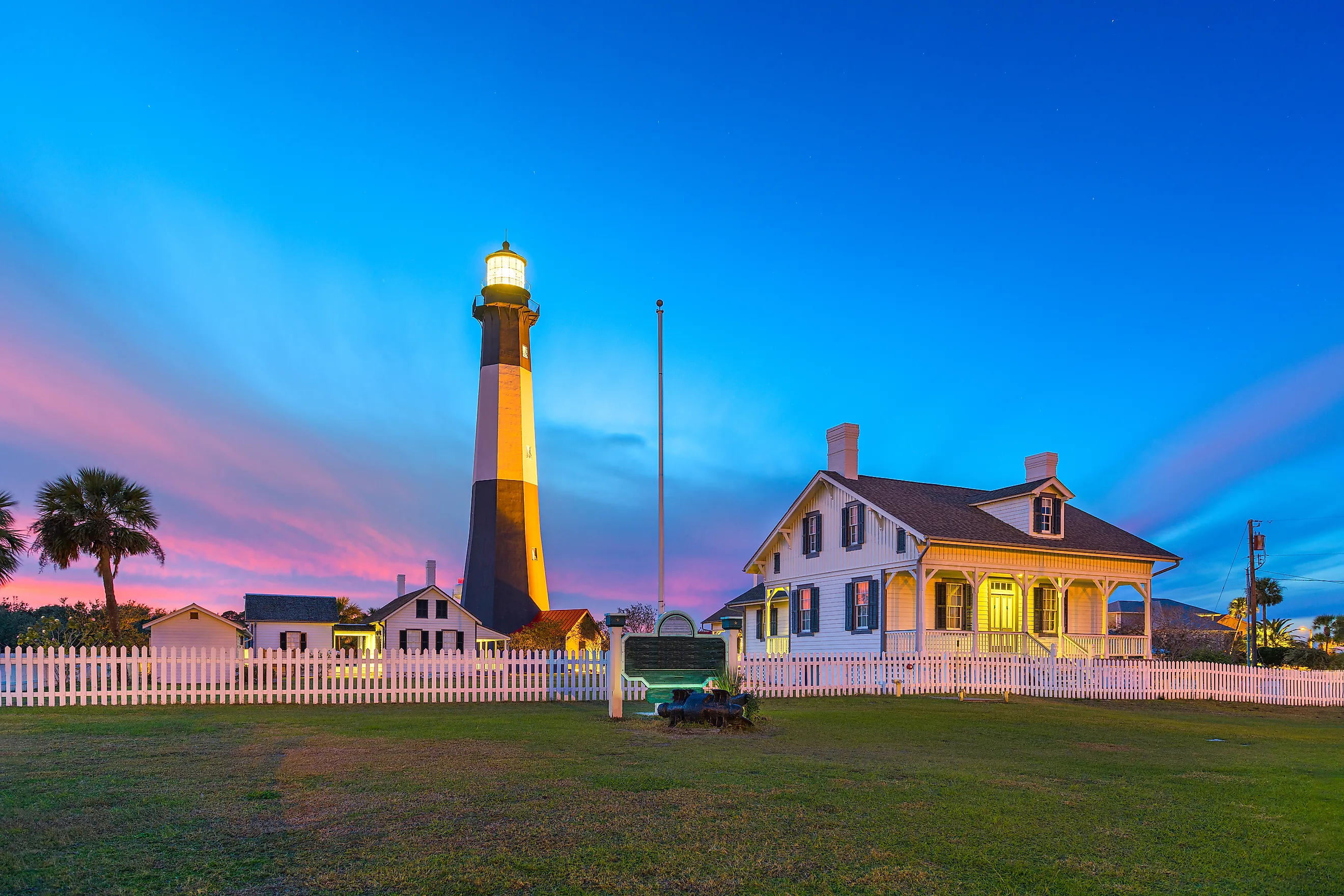 The Tybee Island Light Station and Museum in Tybee Island, Georgia.