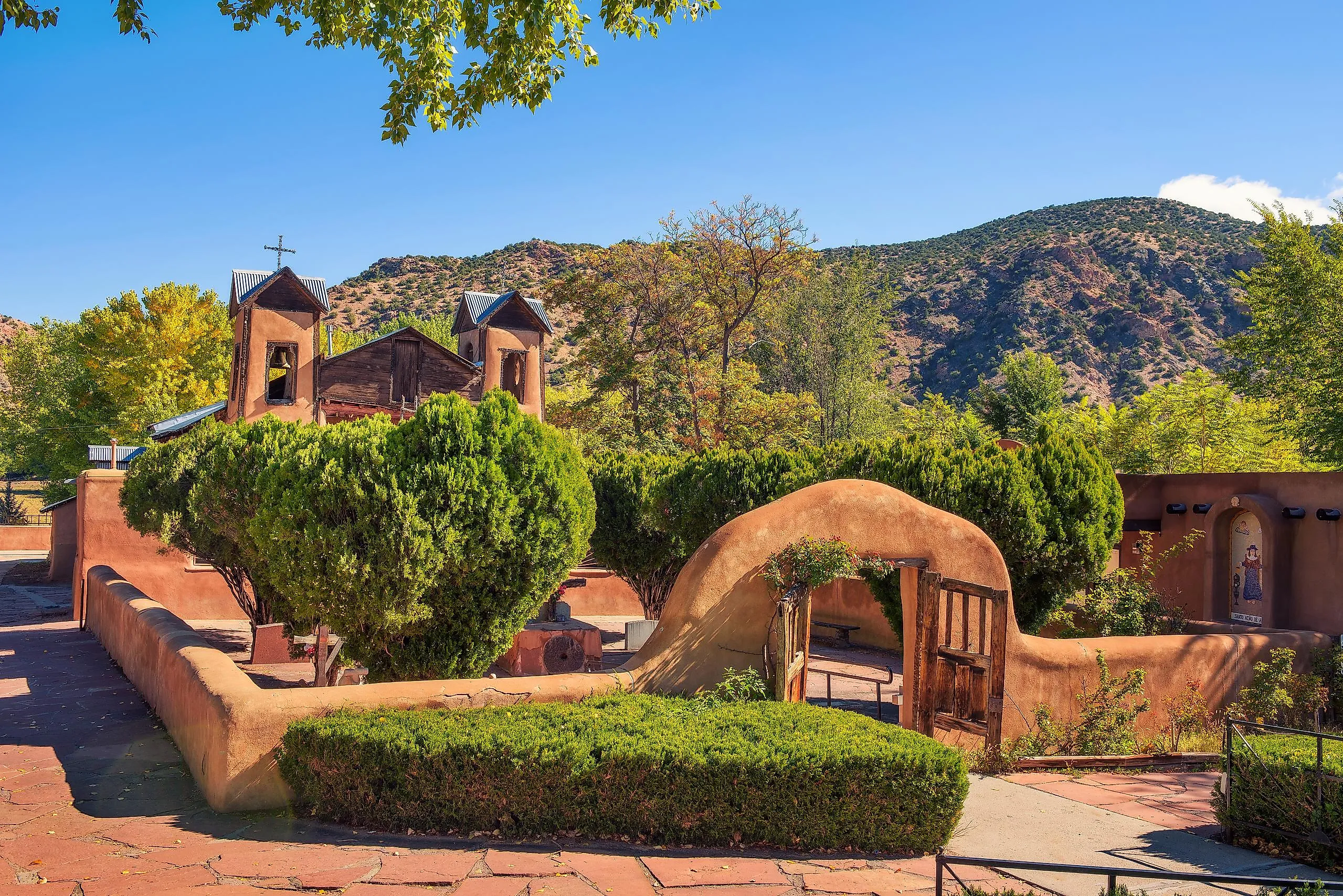 A historic church in New Mexico, El Santuario De Chimayo, is a National Historic Landmark and pilgrimage site.