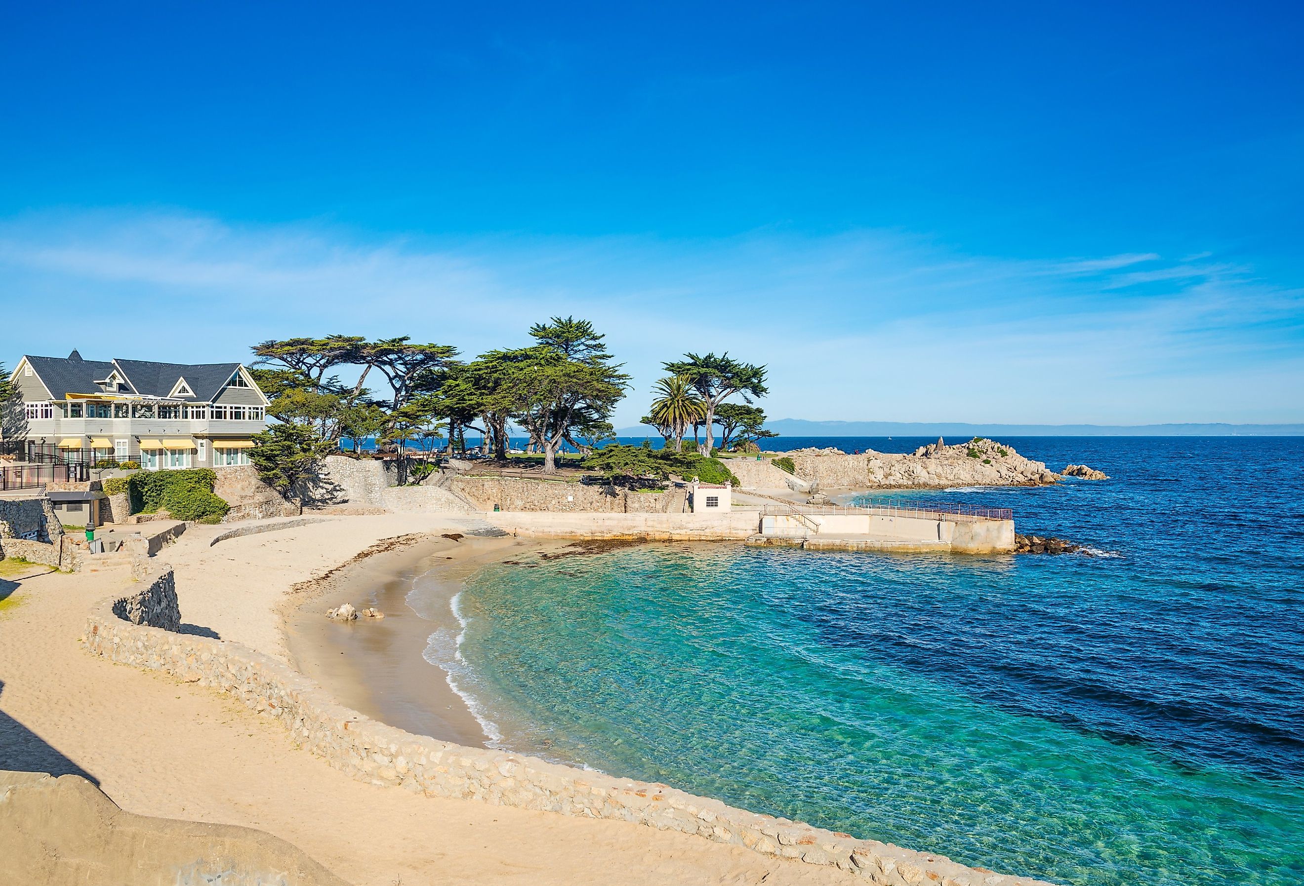 Sandy beach of Pacific Grove, California.