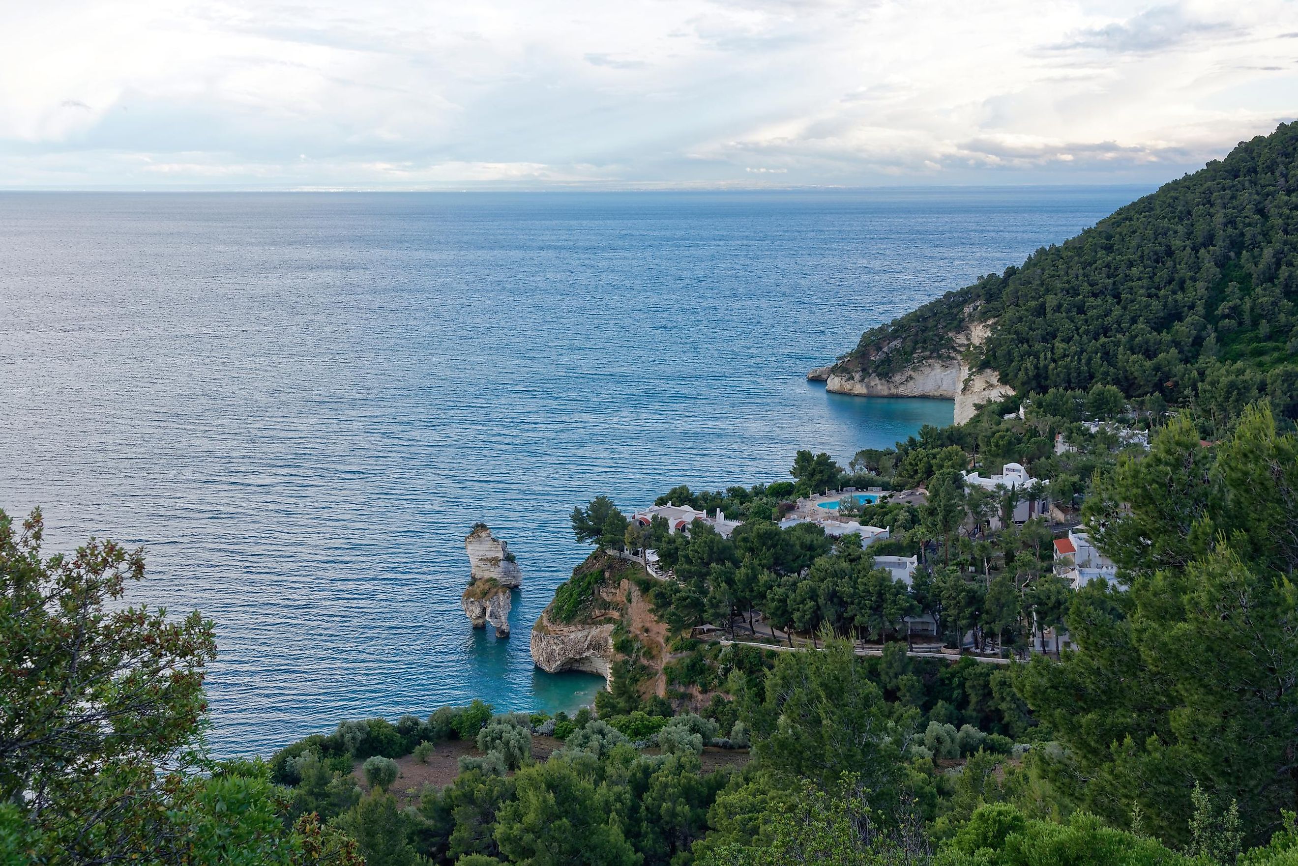 The Gulf of Manfredonia bordering the Italian coast.