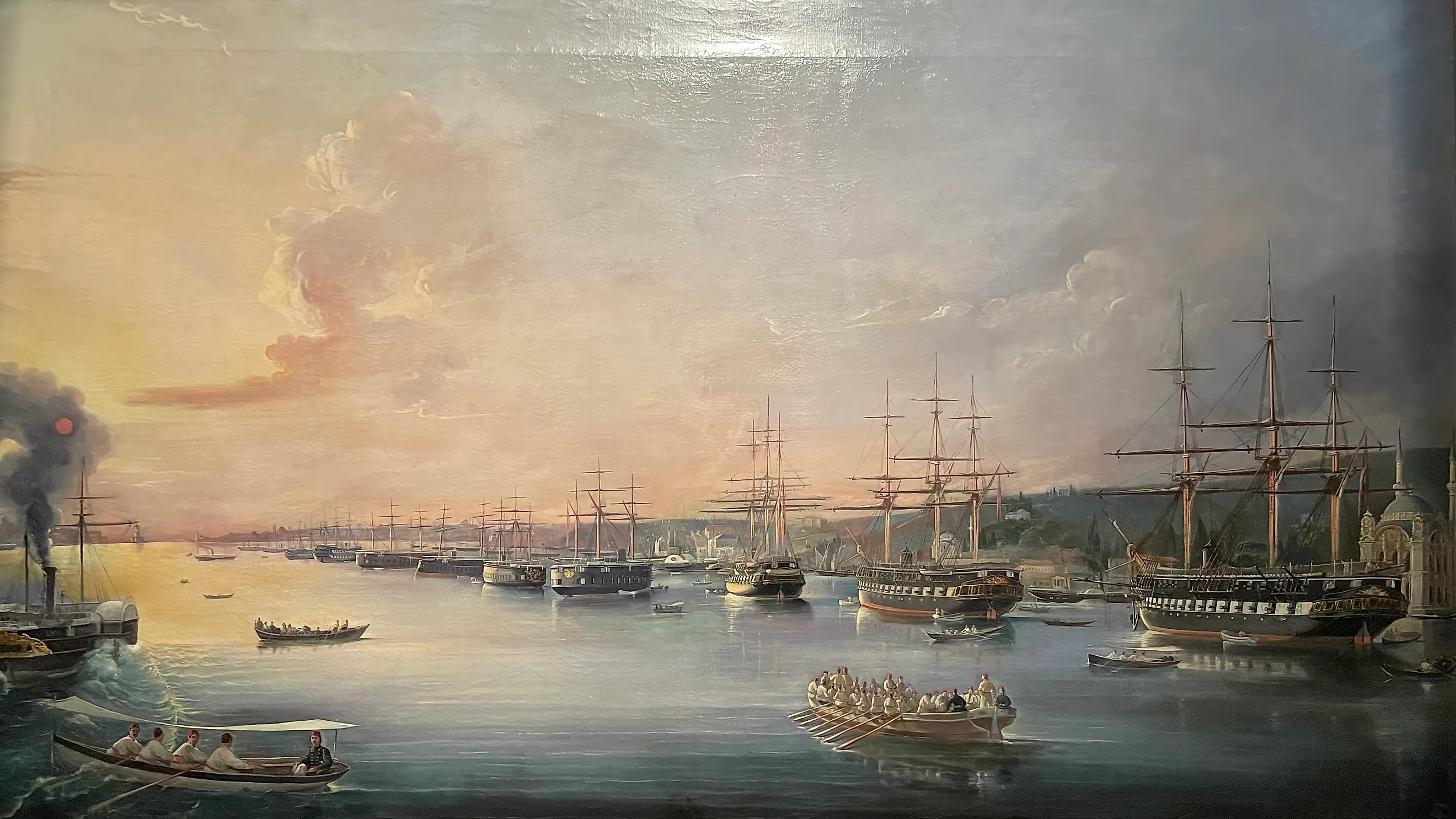 Ottoman Navy presence in Ortaköy, Istanbul.