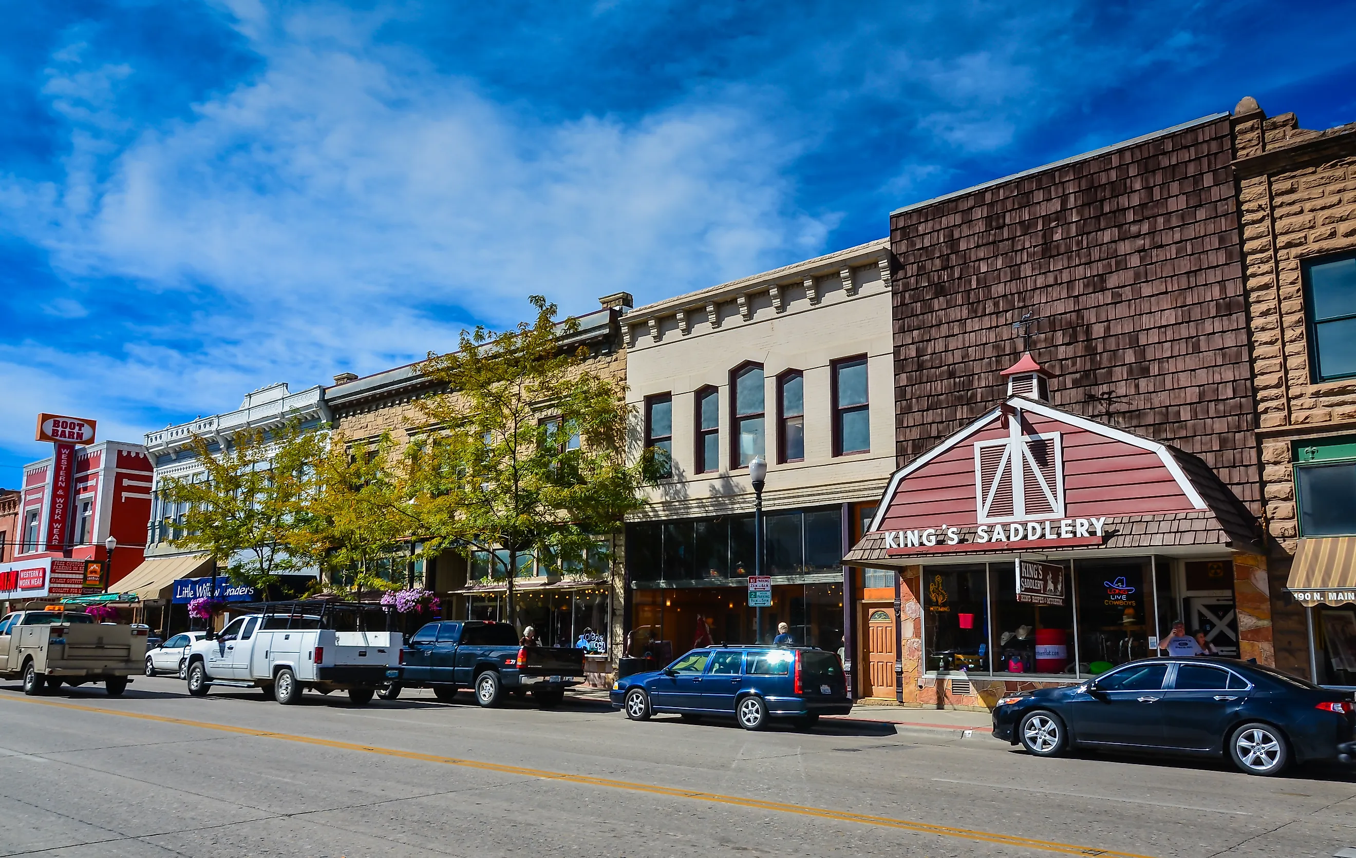 Sheridan, Wyoming, is known for its cozy downtown. Editorial Credit: Sandra Foyt / shutterstock.com