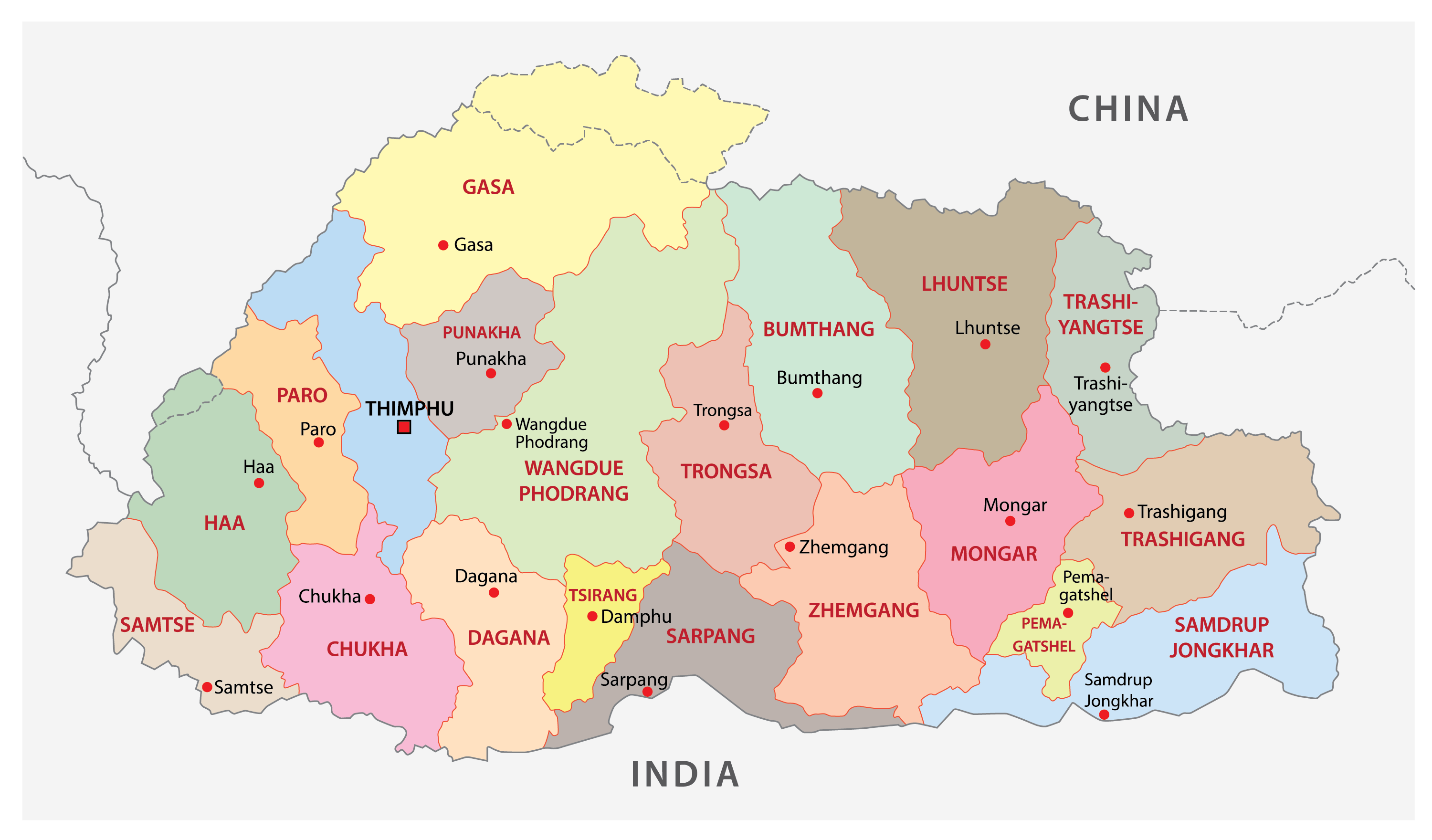 Bhutan Map