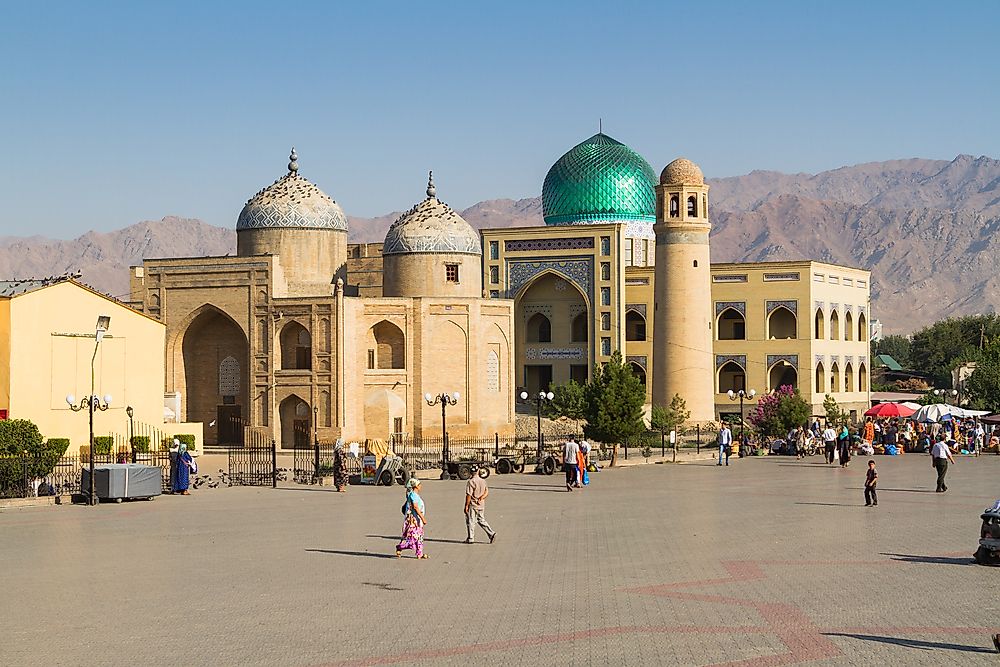 The Masjidi Jami Mosque in Khujand, Tajikistan. Editorial credit: Milosz Maslanka / Shutterstock.com.