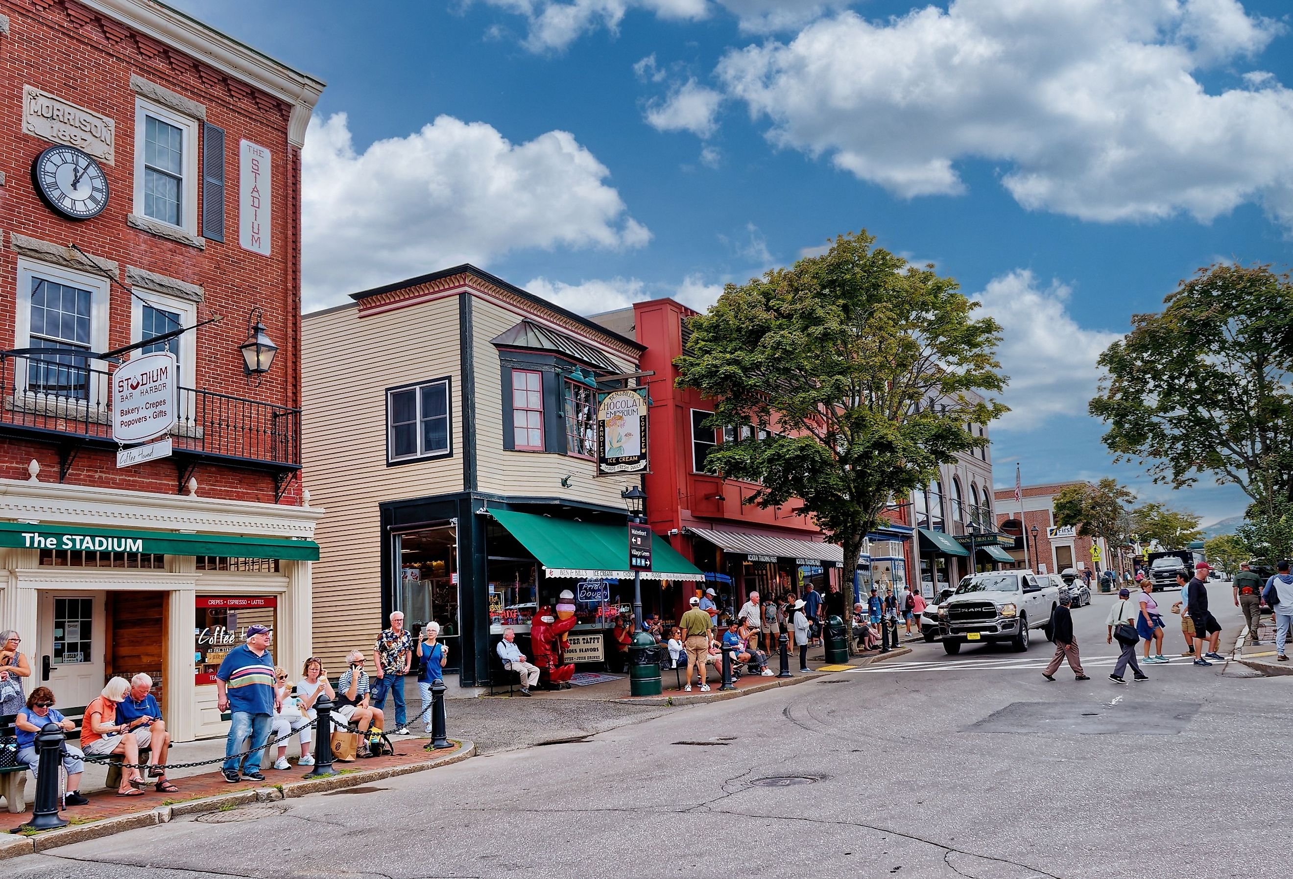 Downtown Bar Harbor, Maine. Image credit Darryl Brooks via Shutterstock