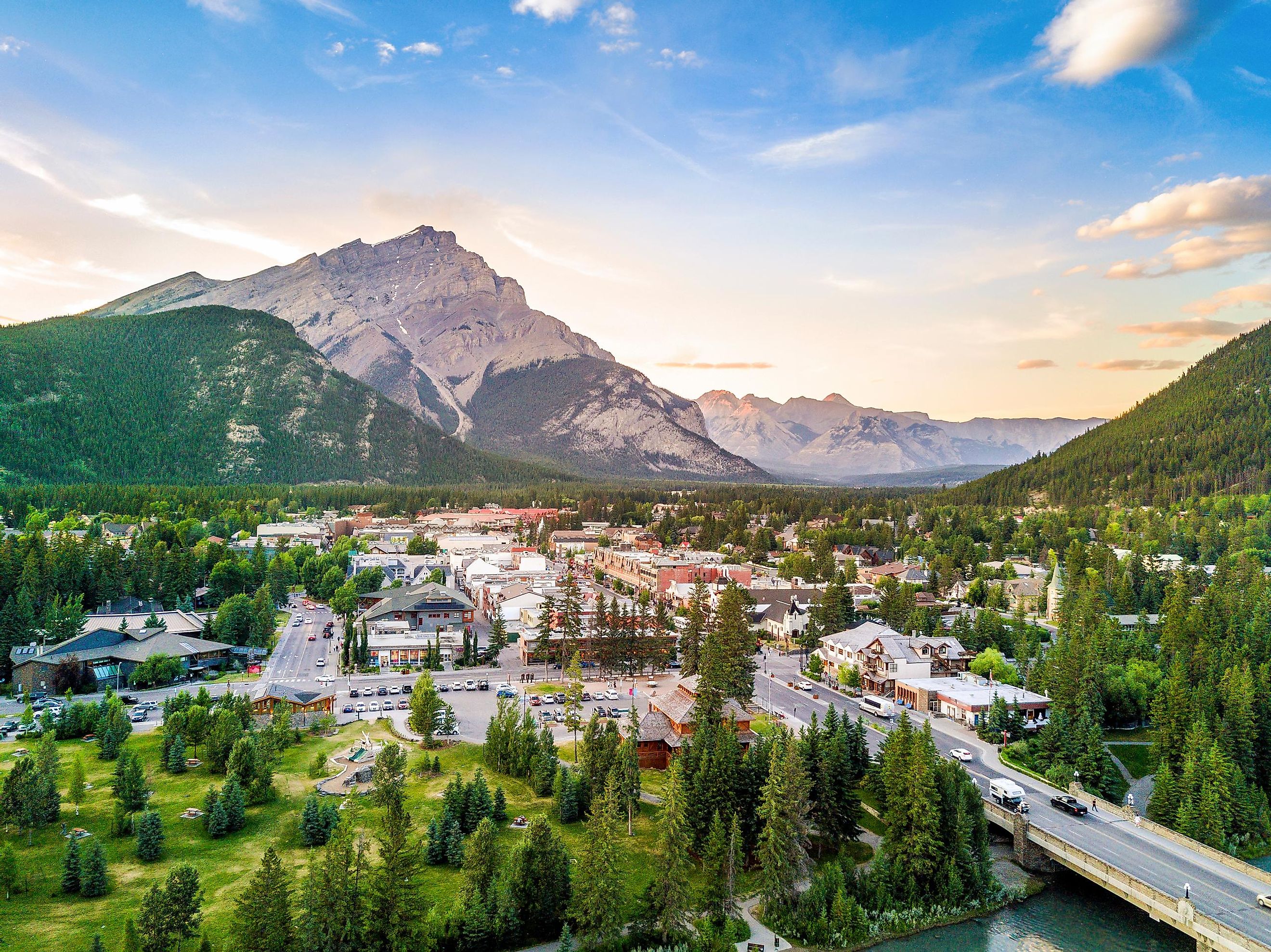 The scenic town of Jasper, Alberta.