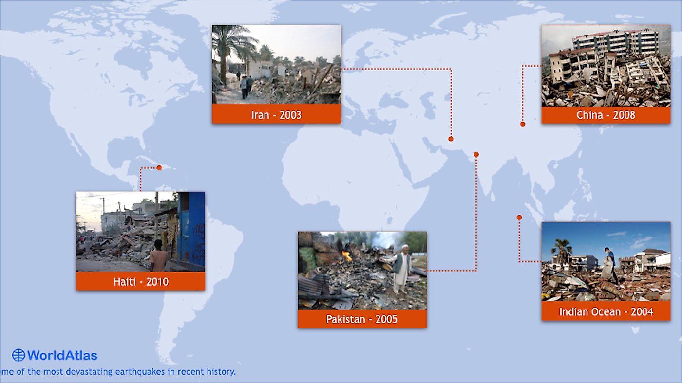 Infographic showing some of the deadliest earthquakes of this century.