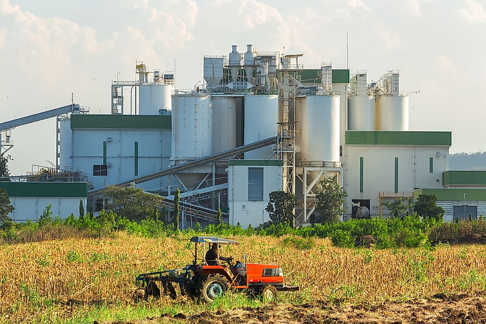 An ethanol industrial refinery.