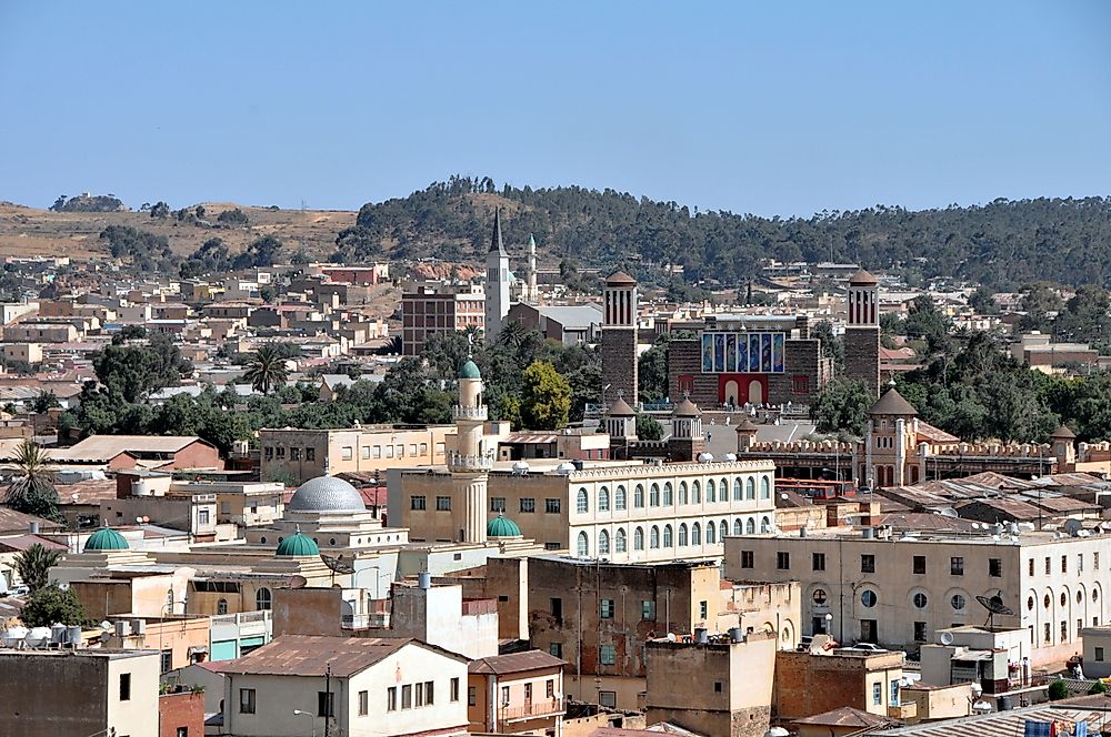 Asmara, Eritrea. Eritrea is seen as a one-party state.