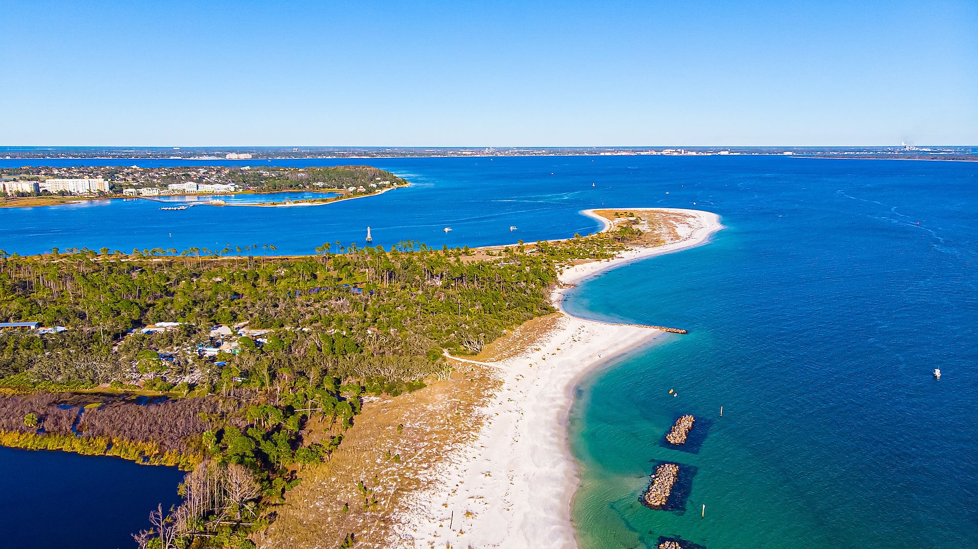 St.Andrews Park Beach View, Panama City, Florida USA.