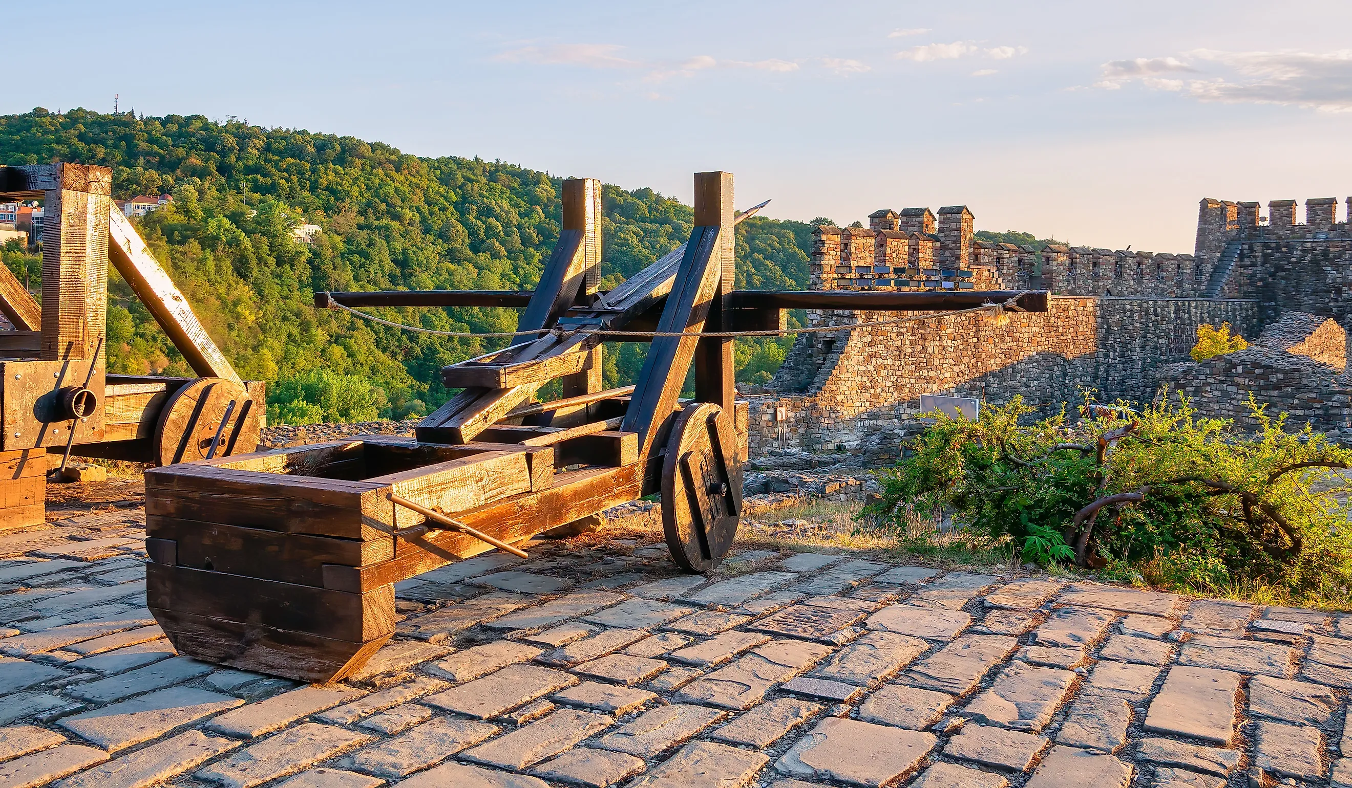 Beautiful view with a ballista weapon.