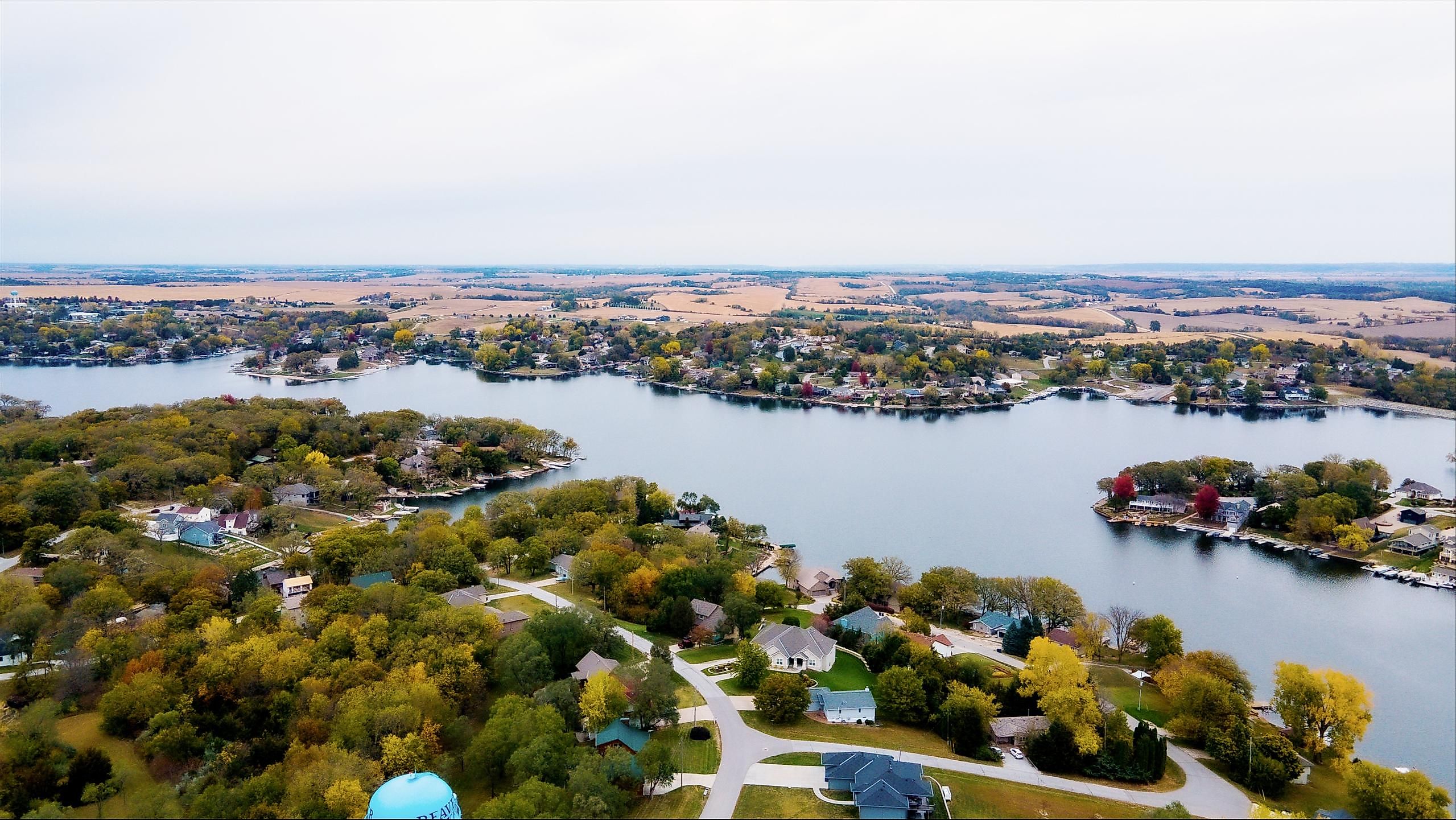 The community of Beaver Lake near Plattsmouth, Nebraska, USA.