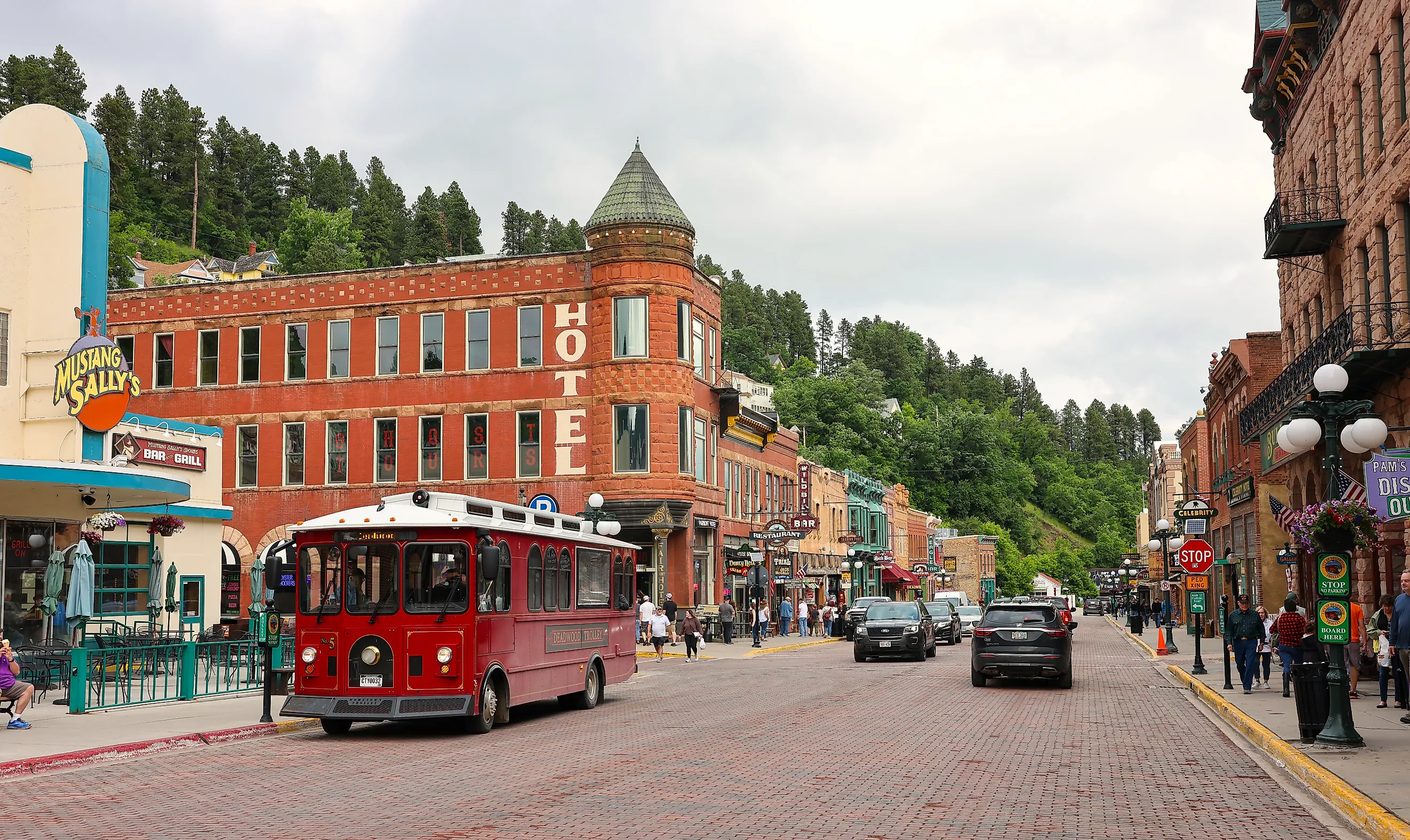 The beautiful downtown of Deadwood, South Dakota.
