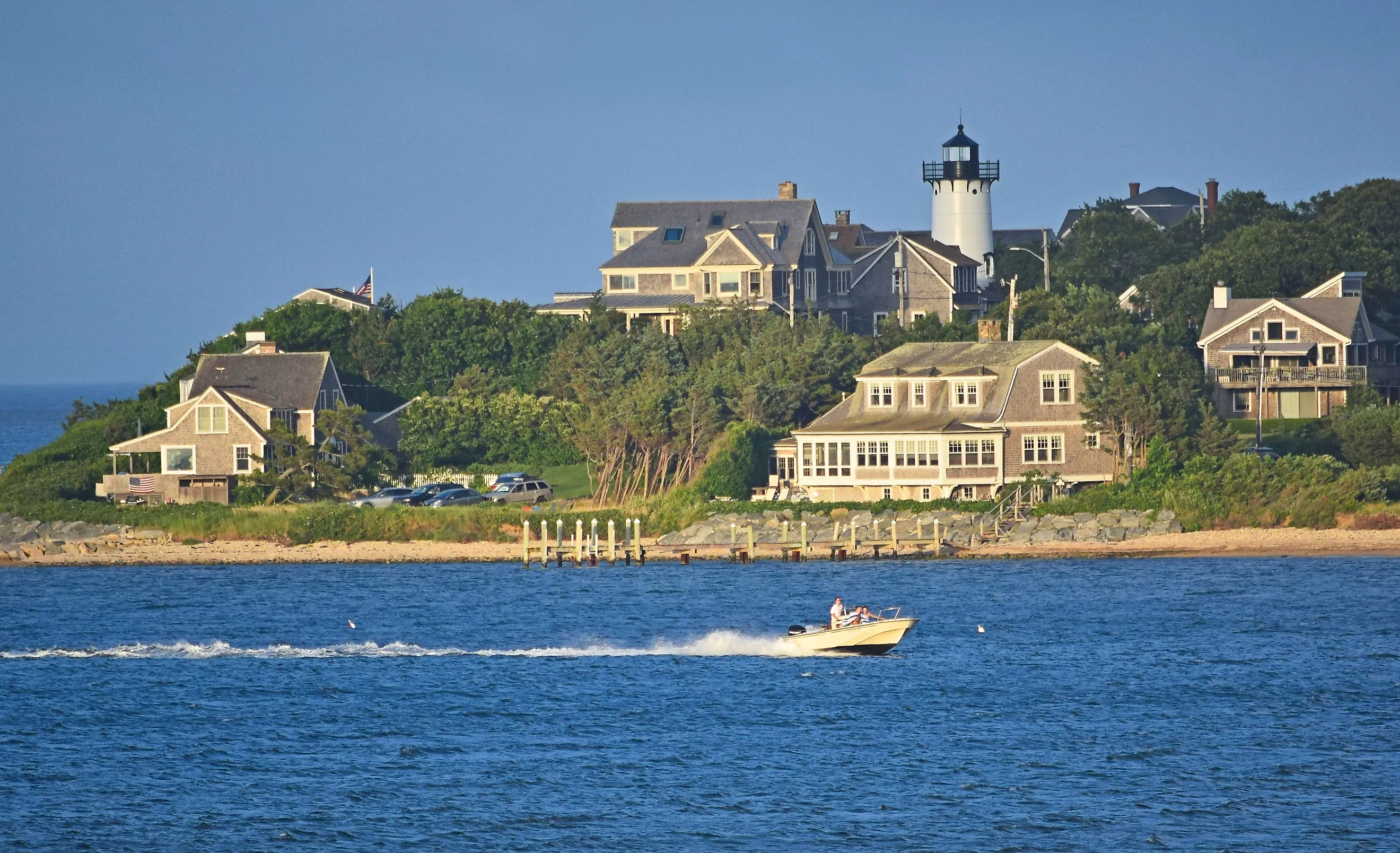 A lighthouse in Oak Bluffs, Massachusetts.