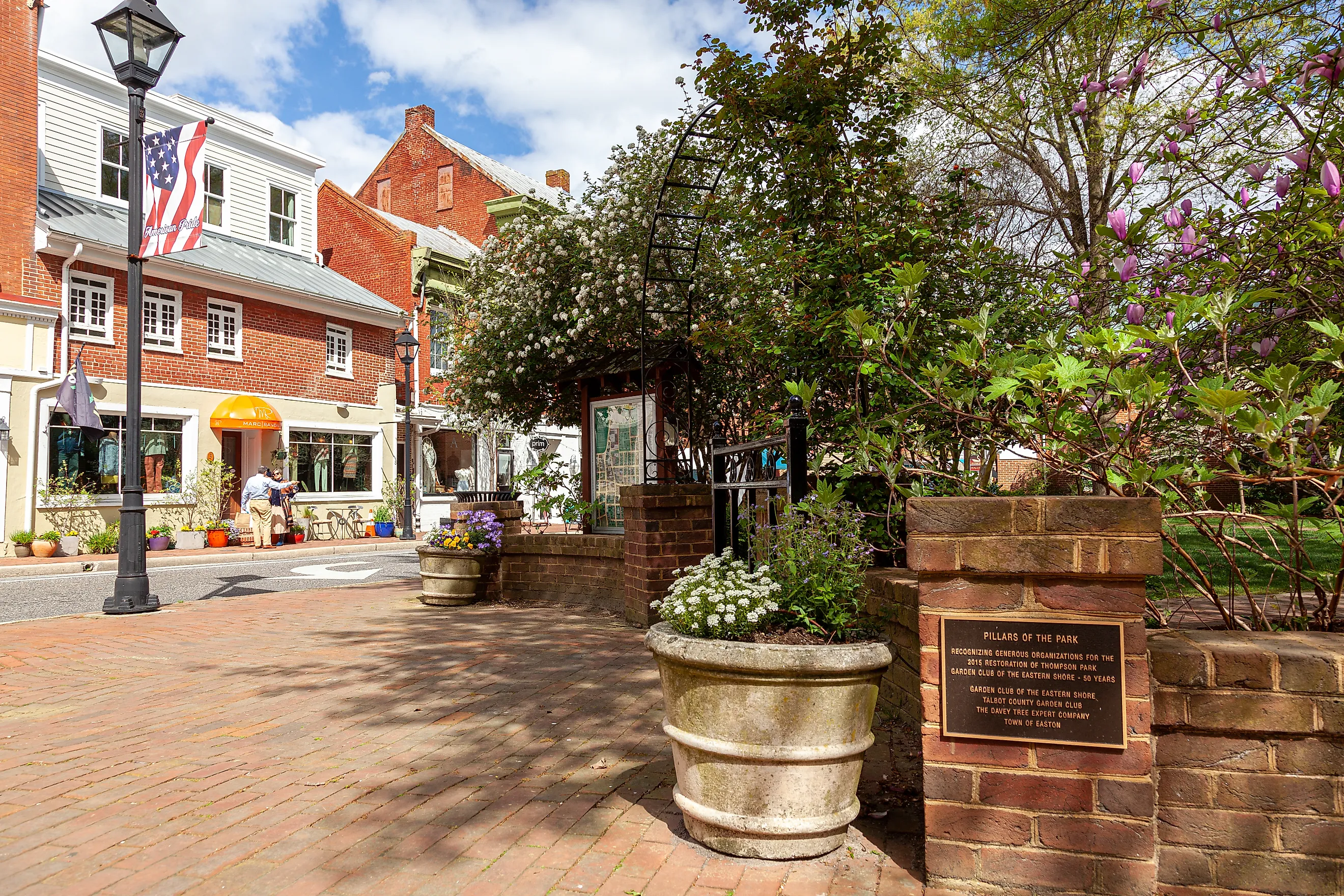 View from the Thompson Park and the City center of the historic town of Easton, Maryland. Editorial credit: grandbrothers / Shutterstock.com.