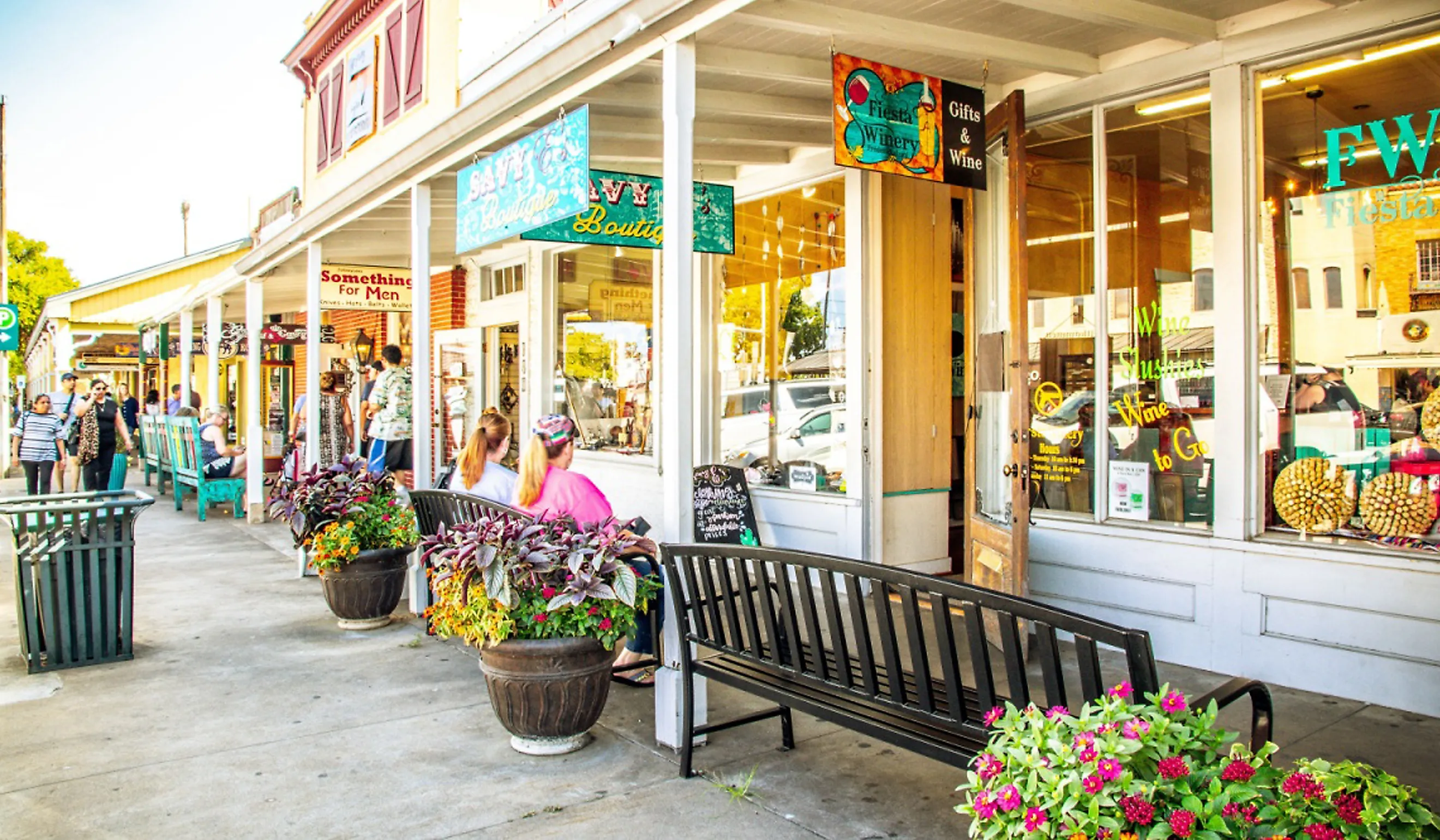 The Main Street in Fredericksburg, Texas, is also known as "The Magic Mile." Image credit ShengYing Lin via Shutterstock