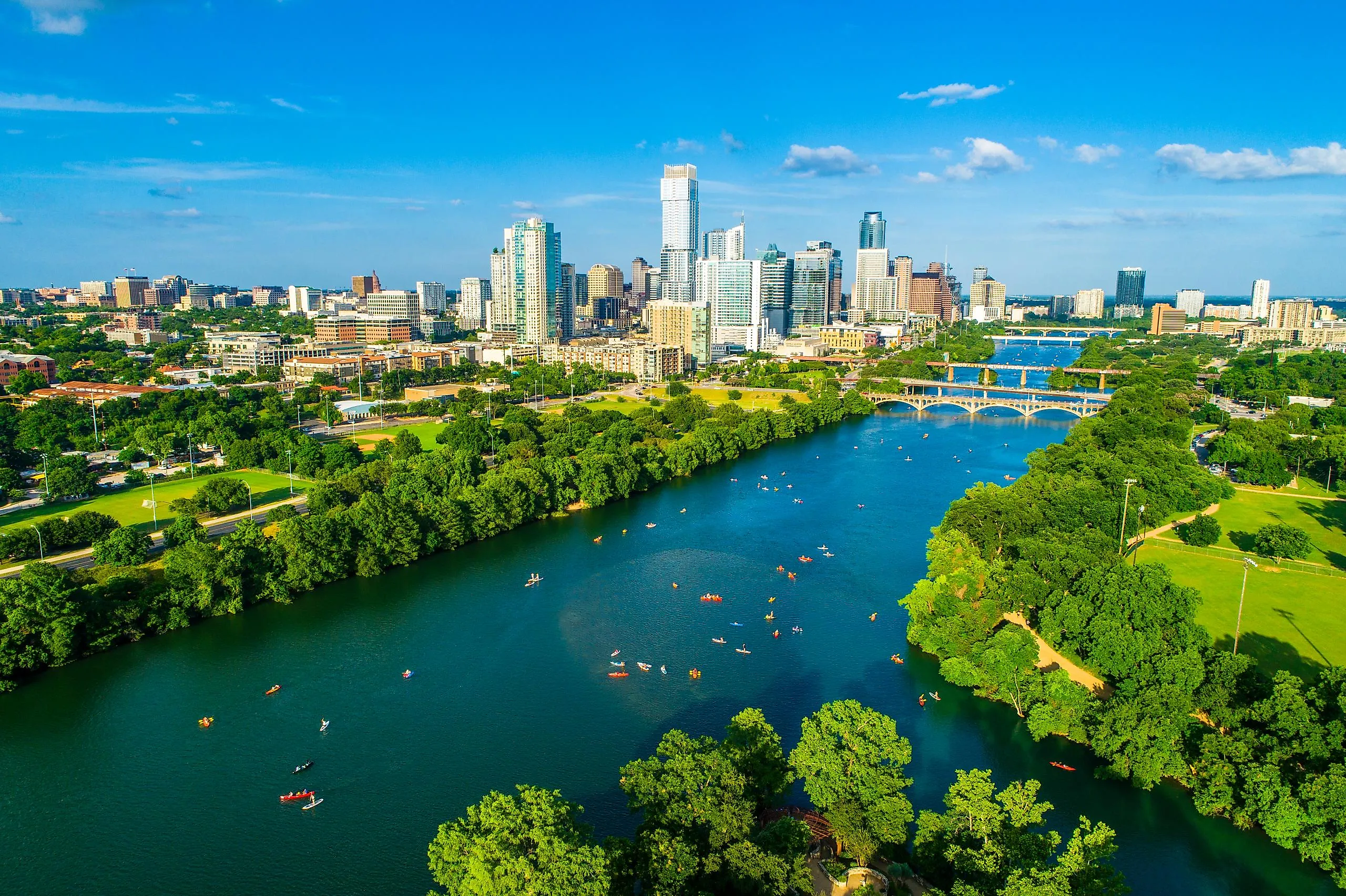 Lady Bird Lake, Texas - WorldAtlas
