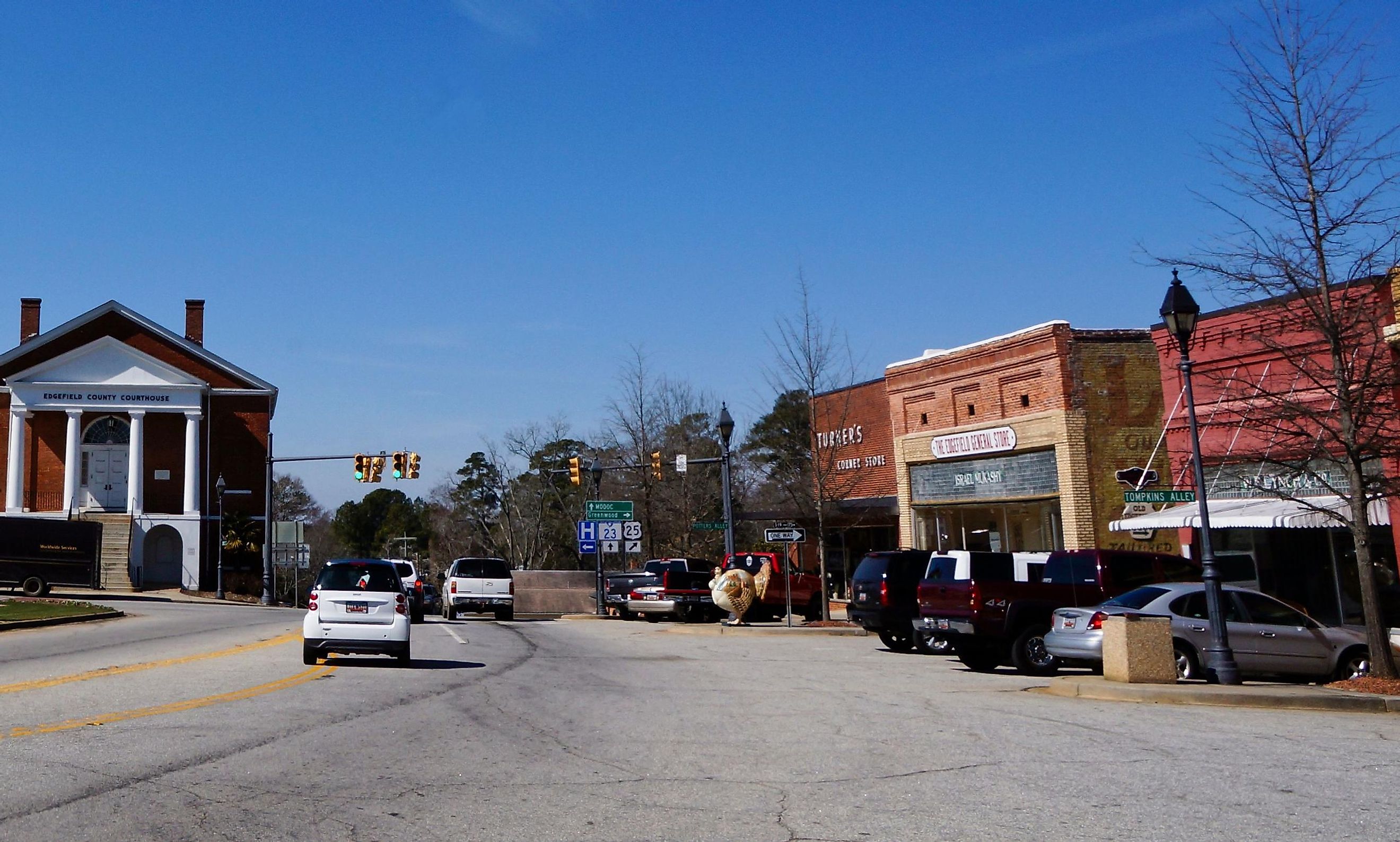 Downtown Edgefield in South Carolina