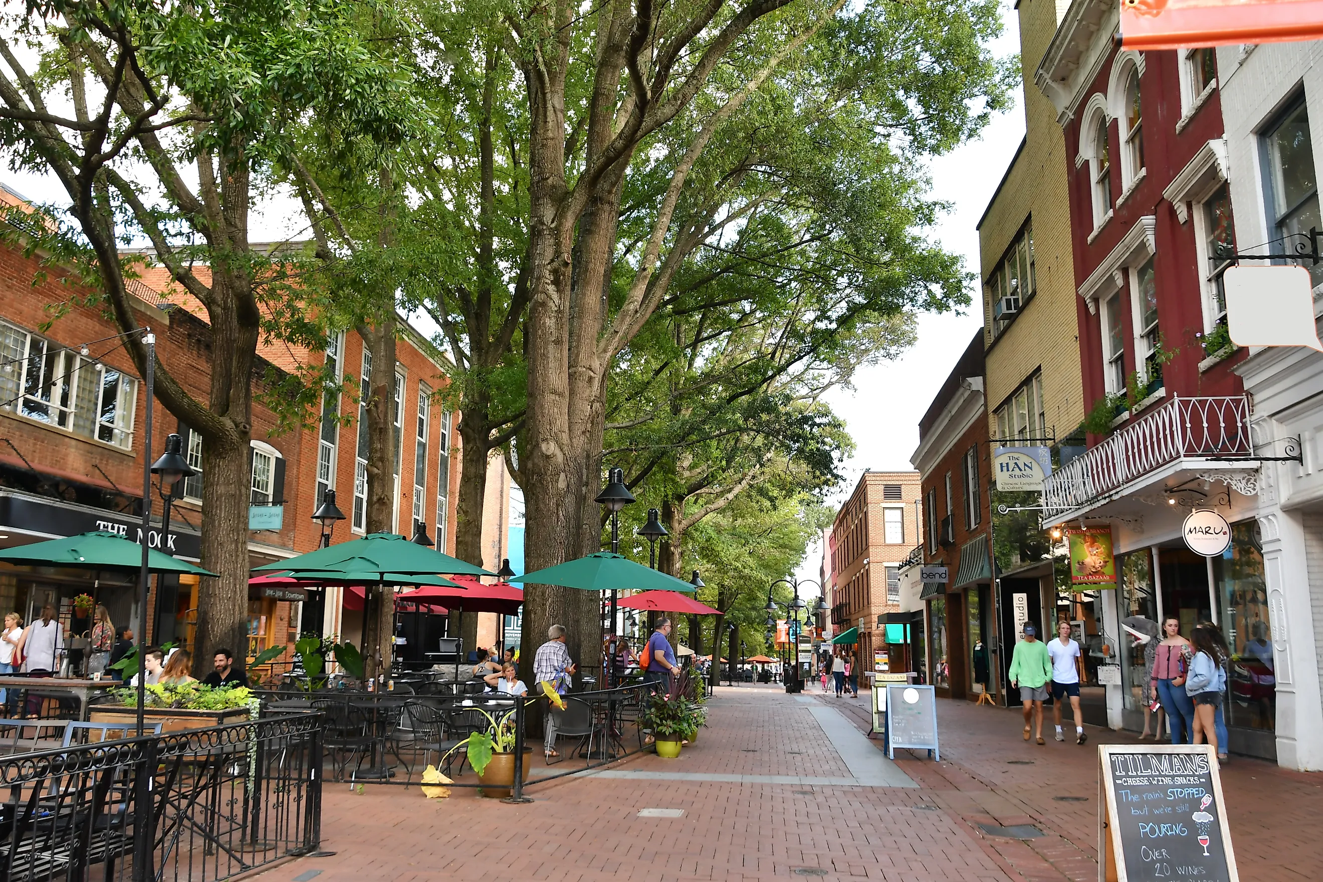 The downtown mall in Charlottesville, Virginia. Image credit: MargJohnsonVA / Shutterstock.com.