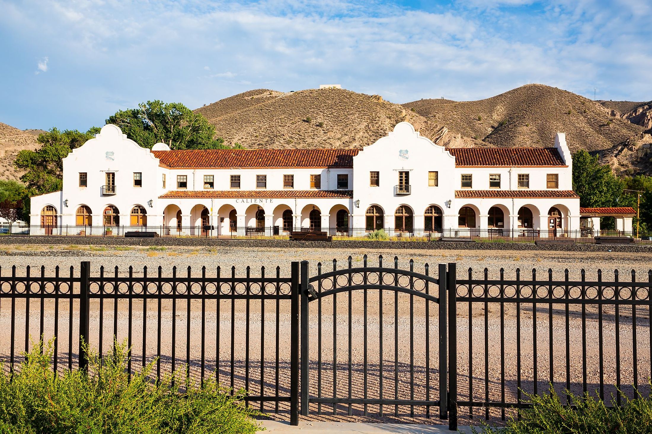 The historic railroad station in Caliente, Nevada. Editorial credit: Traveller70 / Shutterstock.com